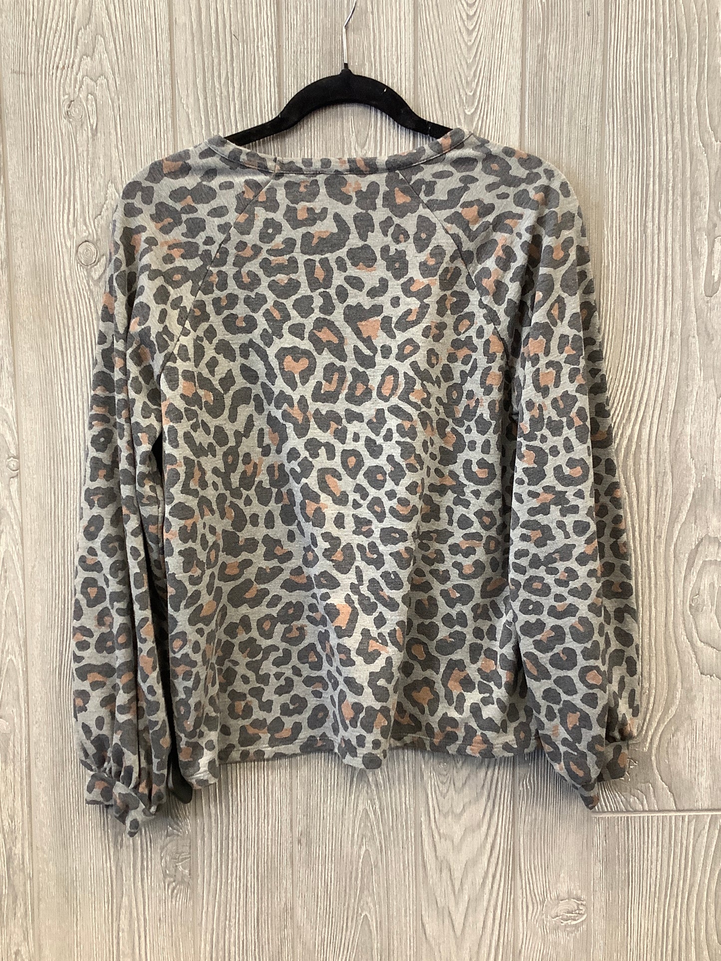 Top Long Sleeve By Anne Klein In Animal Print, Size: M