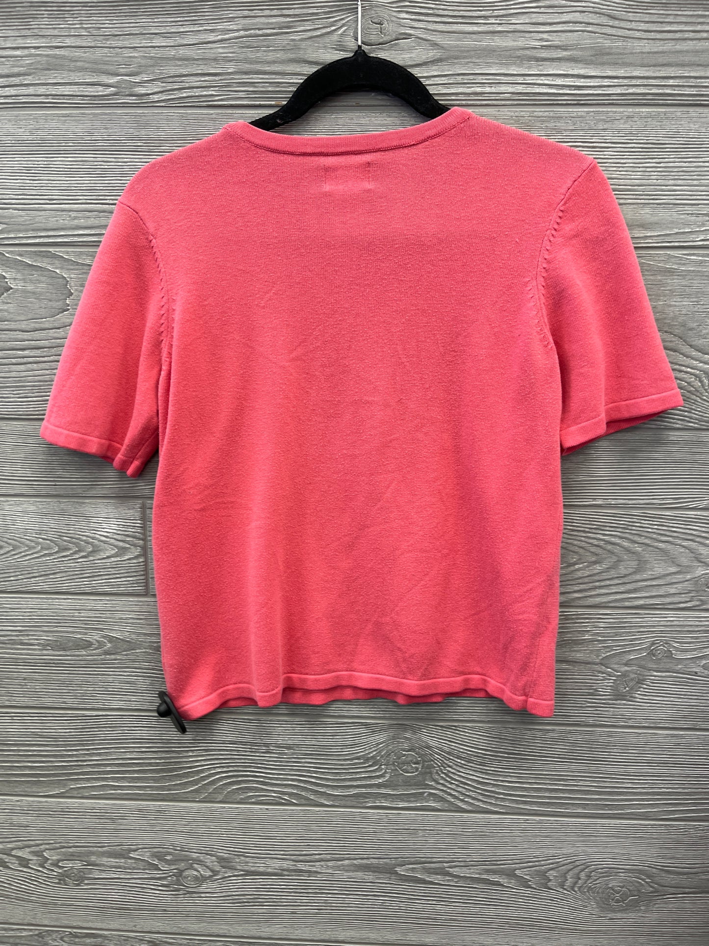 Top Short Sleeve By Liz Baker In Pink, Size: M