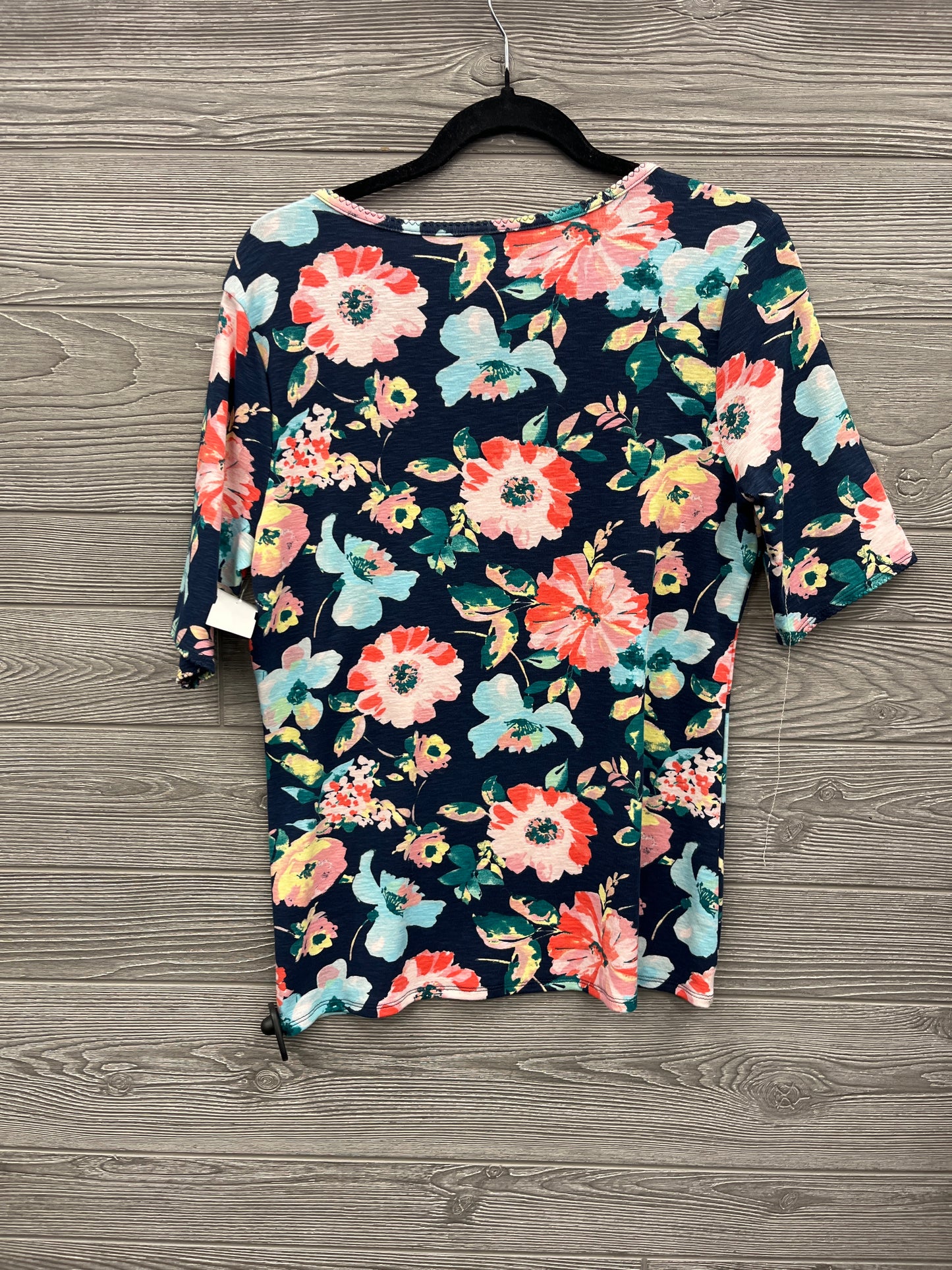 Top Short Sleeve By Time And Tru In Floral Print, Size: M