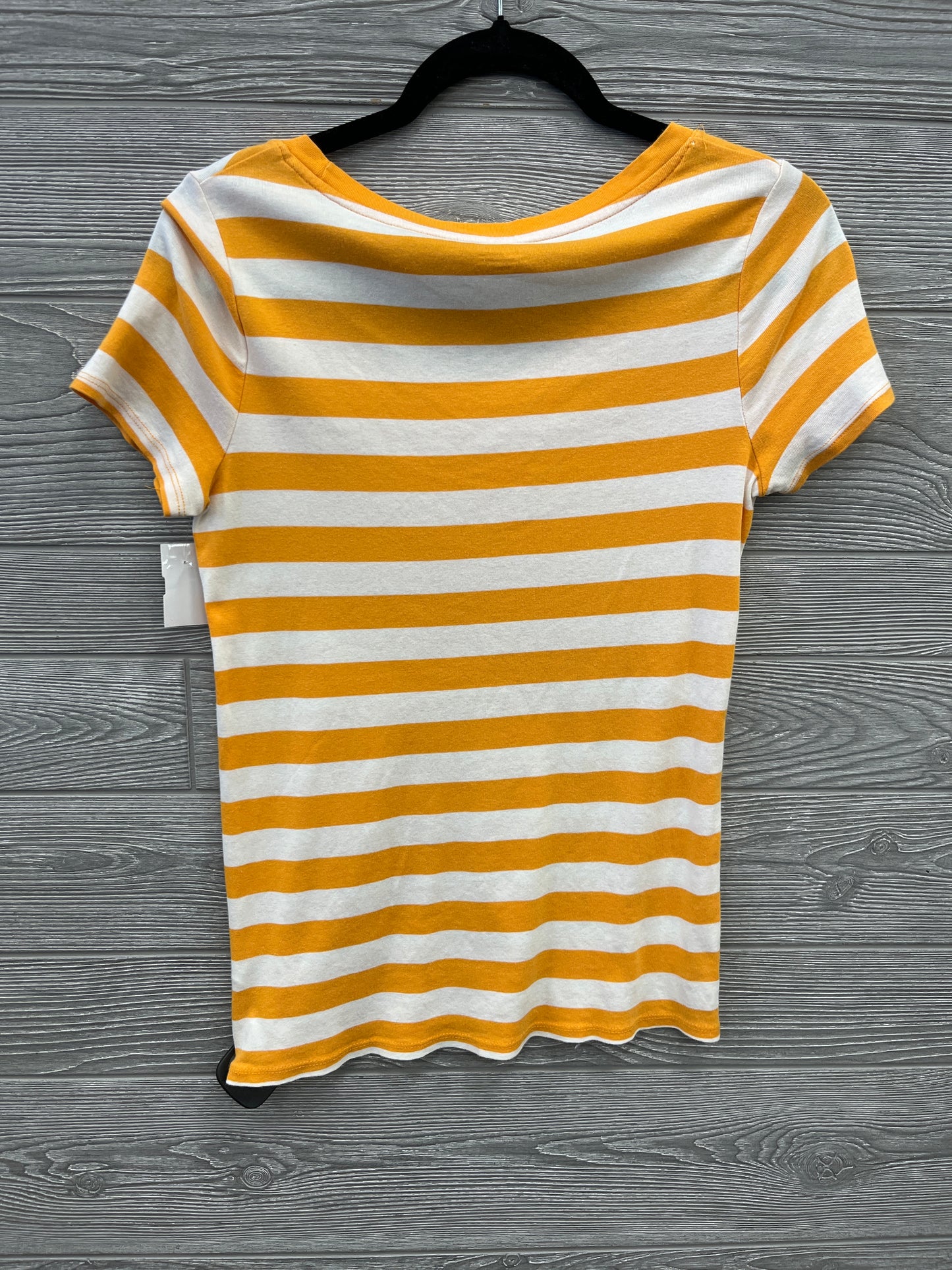 Top Short Sleeve By Merona In Striped Pattern, Size: M