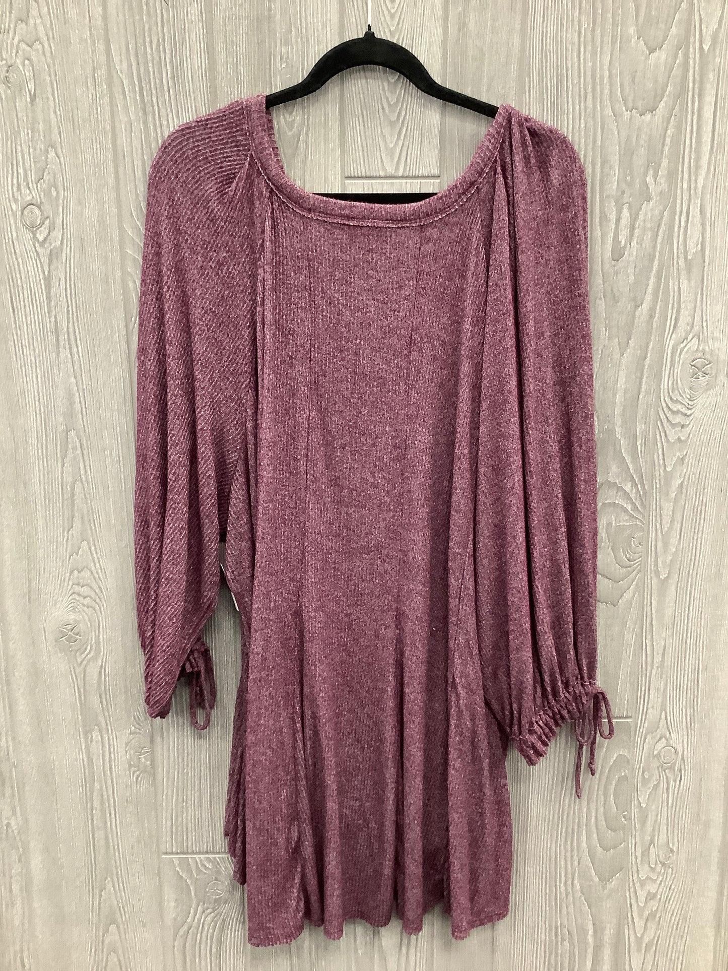 Top 3/4 Sleeve By Terra & Sky In Purple, Size: 2x