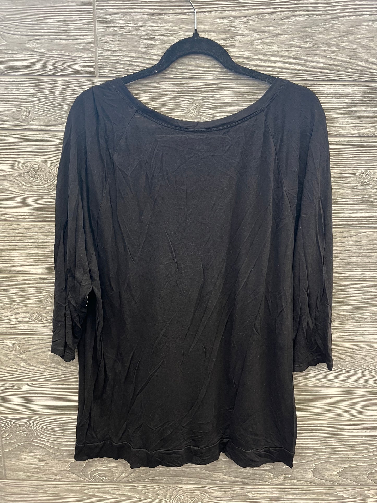 Black Top Long Sleeve Ana, Size 1x