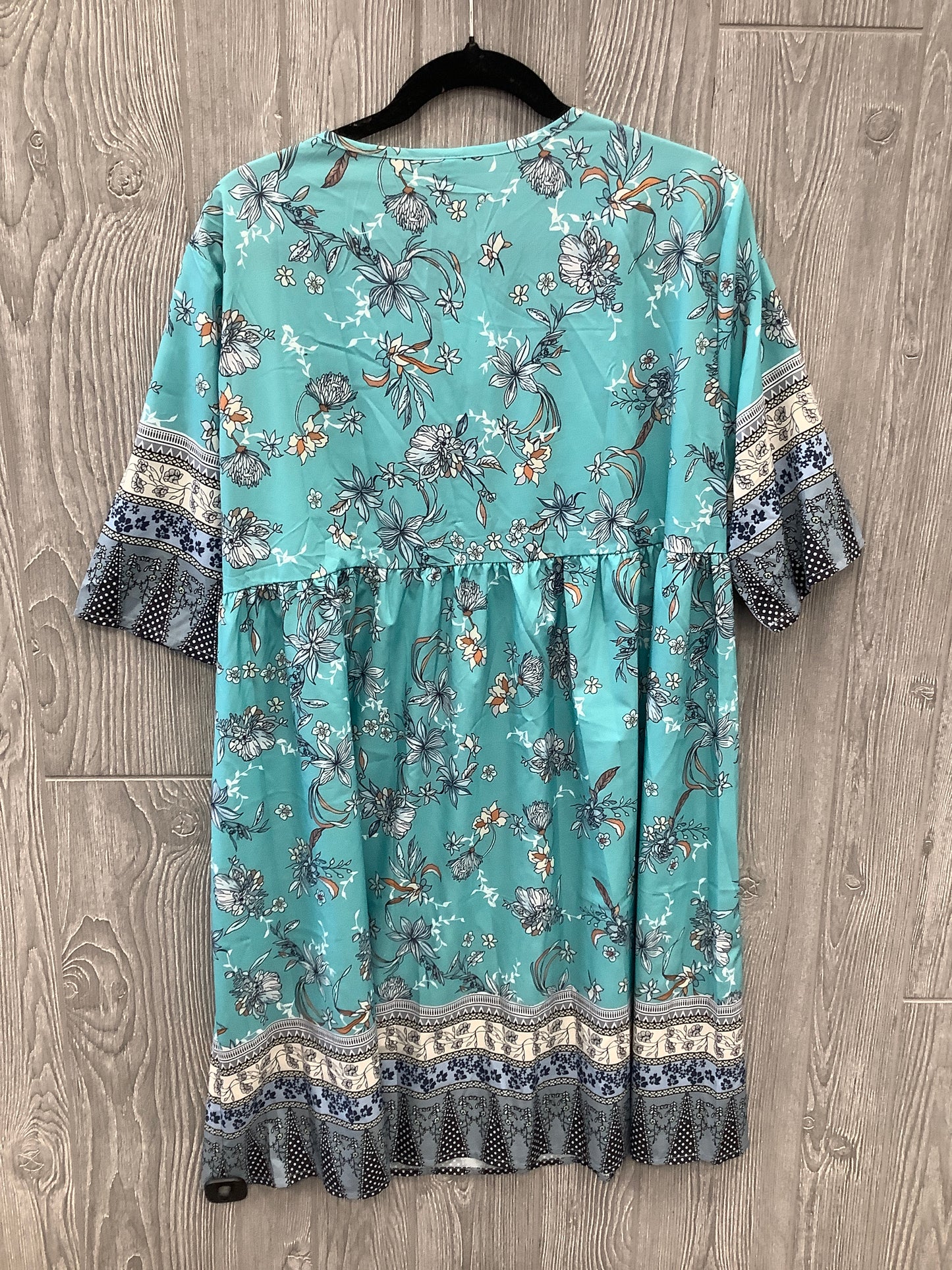 Blue Dress Casual Midi Clothes Mentor, Size Xxl