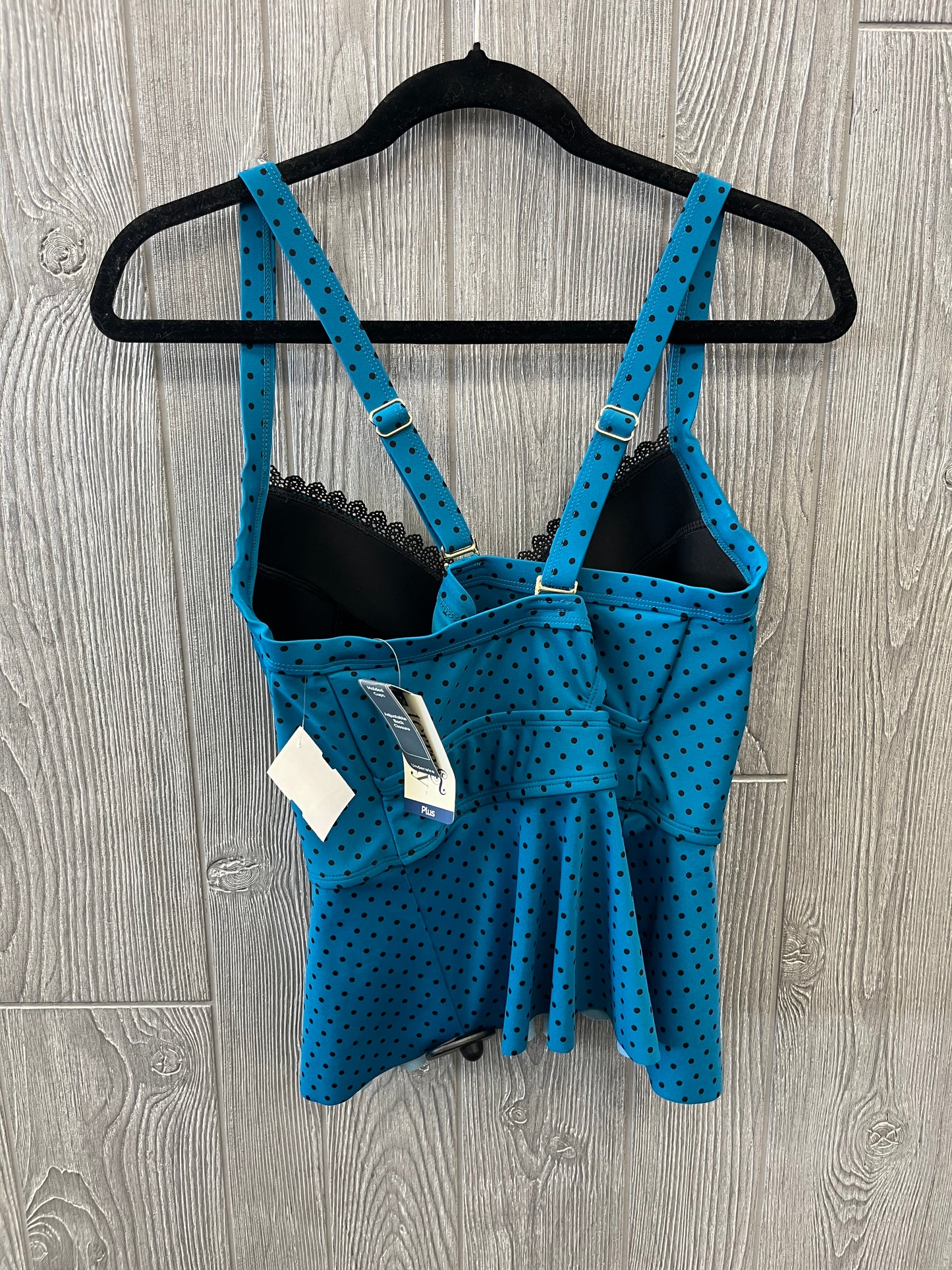 Polkadot Pattern Swimsuit Top Terra & Sky, Size Xl