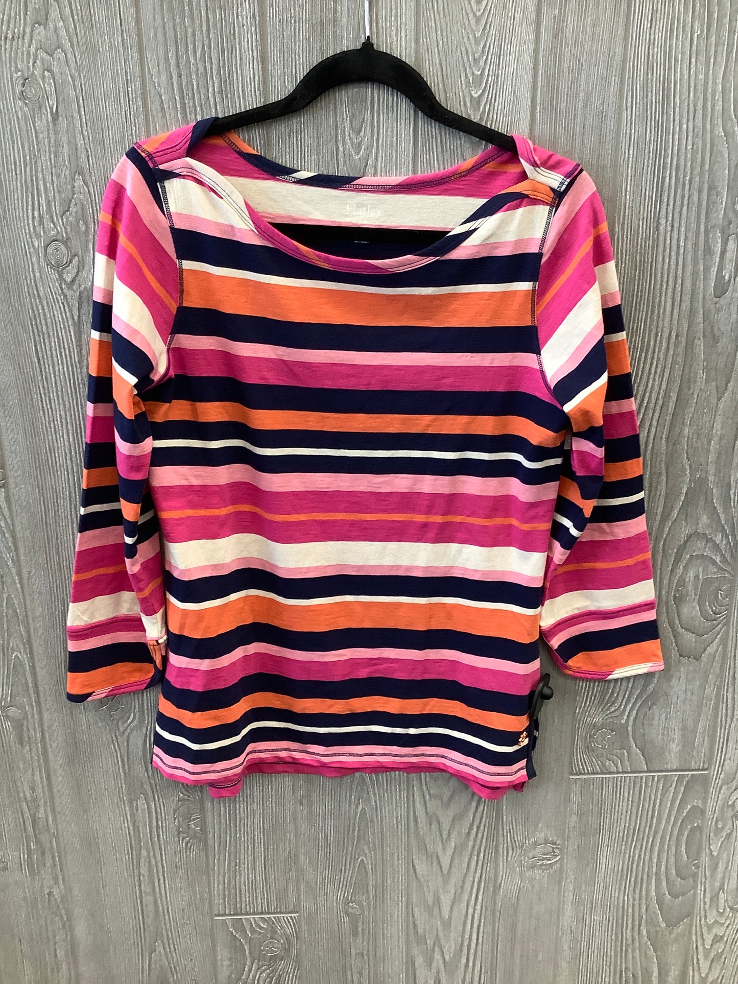 Top Long Sleeve By Hatley In Striped Pattern, Size: S