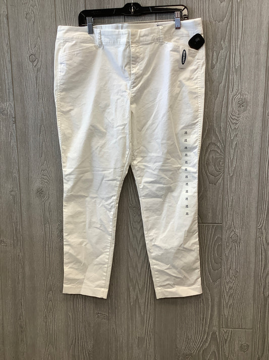 White Jeans Straight Old Navy, Size 16