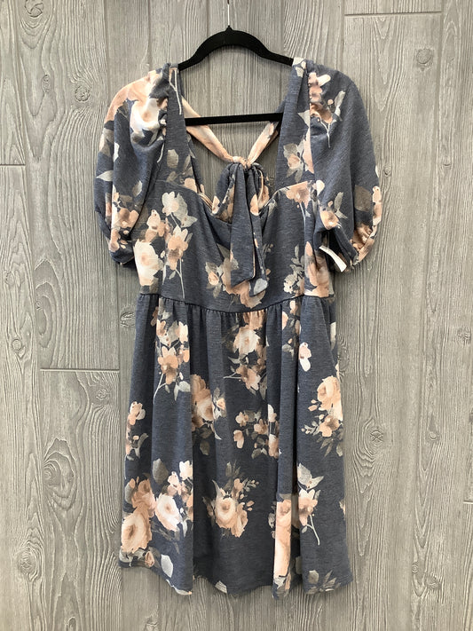 Dress Casual Midi By Clothes Mentor In Floral Print, Size: 1x