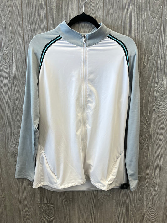 Athletic Sweatshirt Crewneck By Clothes Mentor In Grey & White, Size: Xl