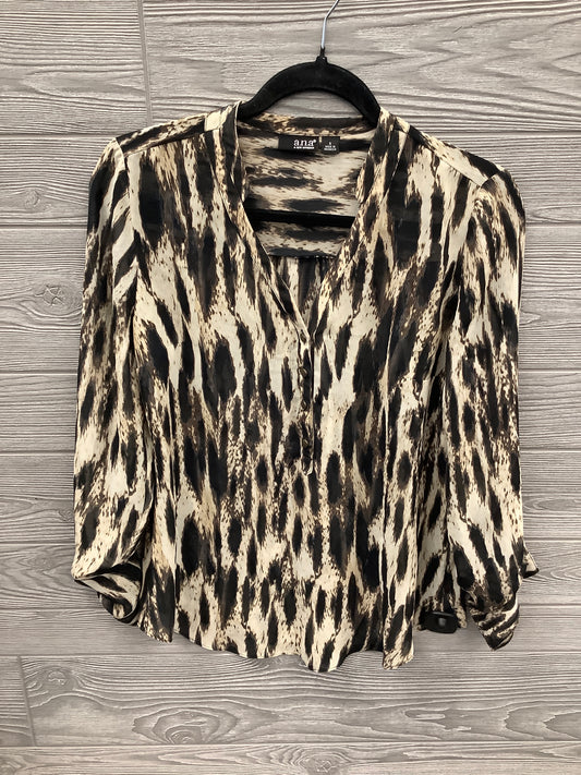 Top Long Sleeve By Ana In Animal Print, Size: S