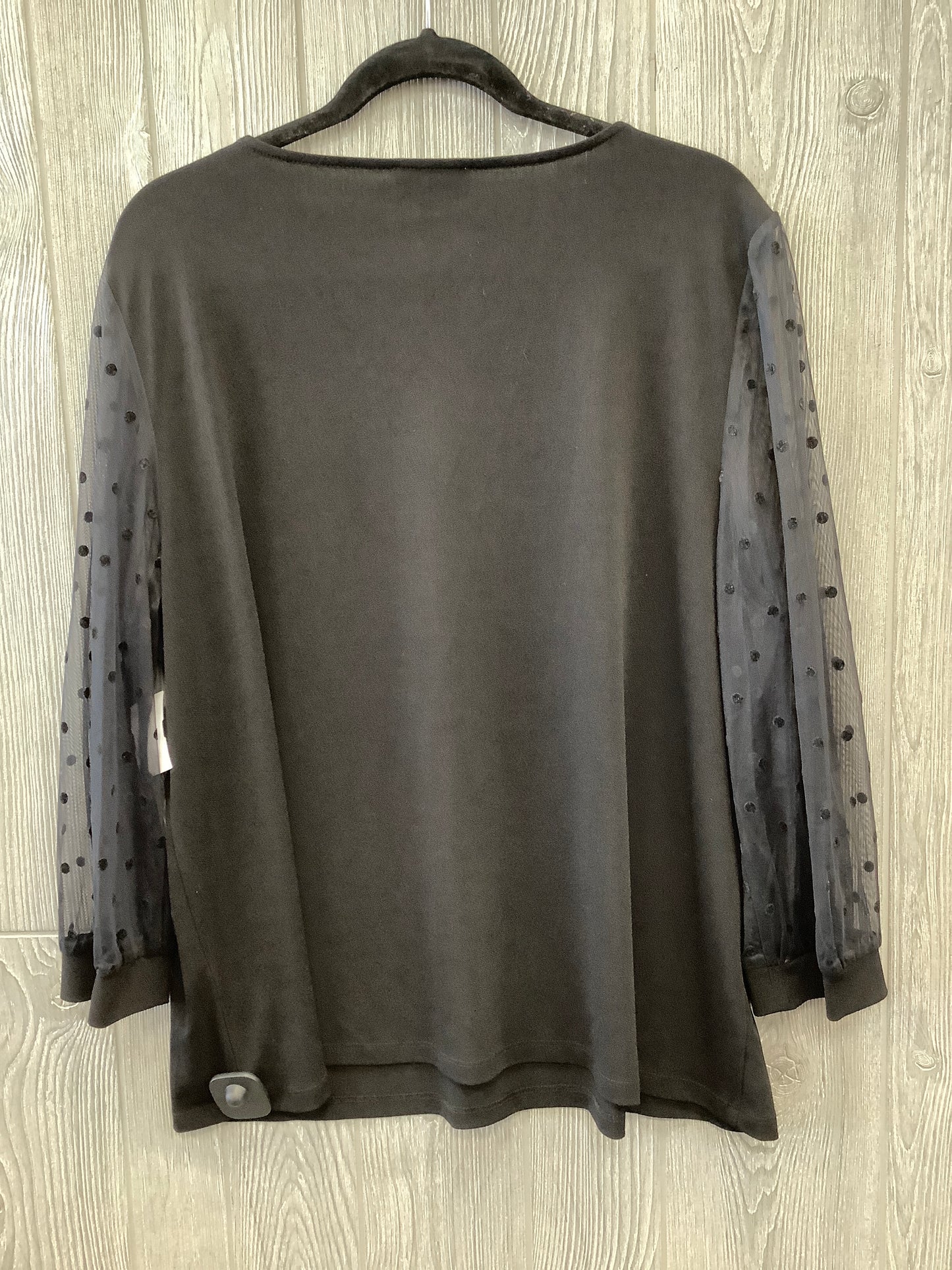 Top Long Sleeve By Cece In Black, Size: Xxl