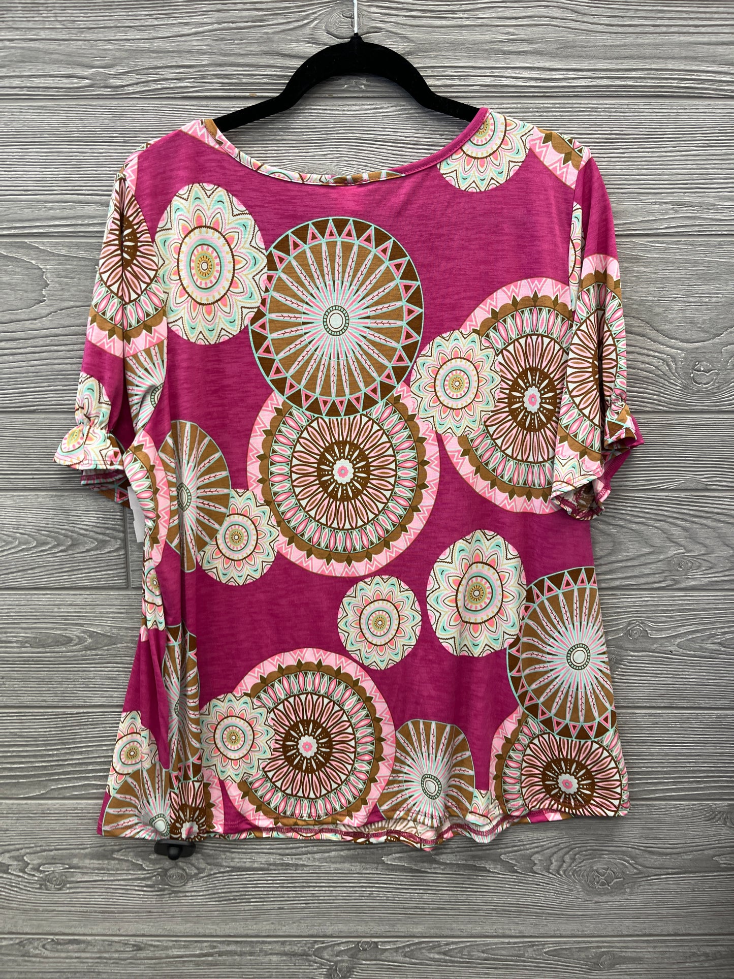 Top Short Sleeve By Sew In Love In Pink, Size: L