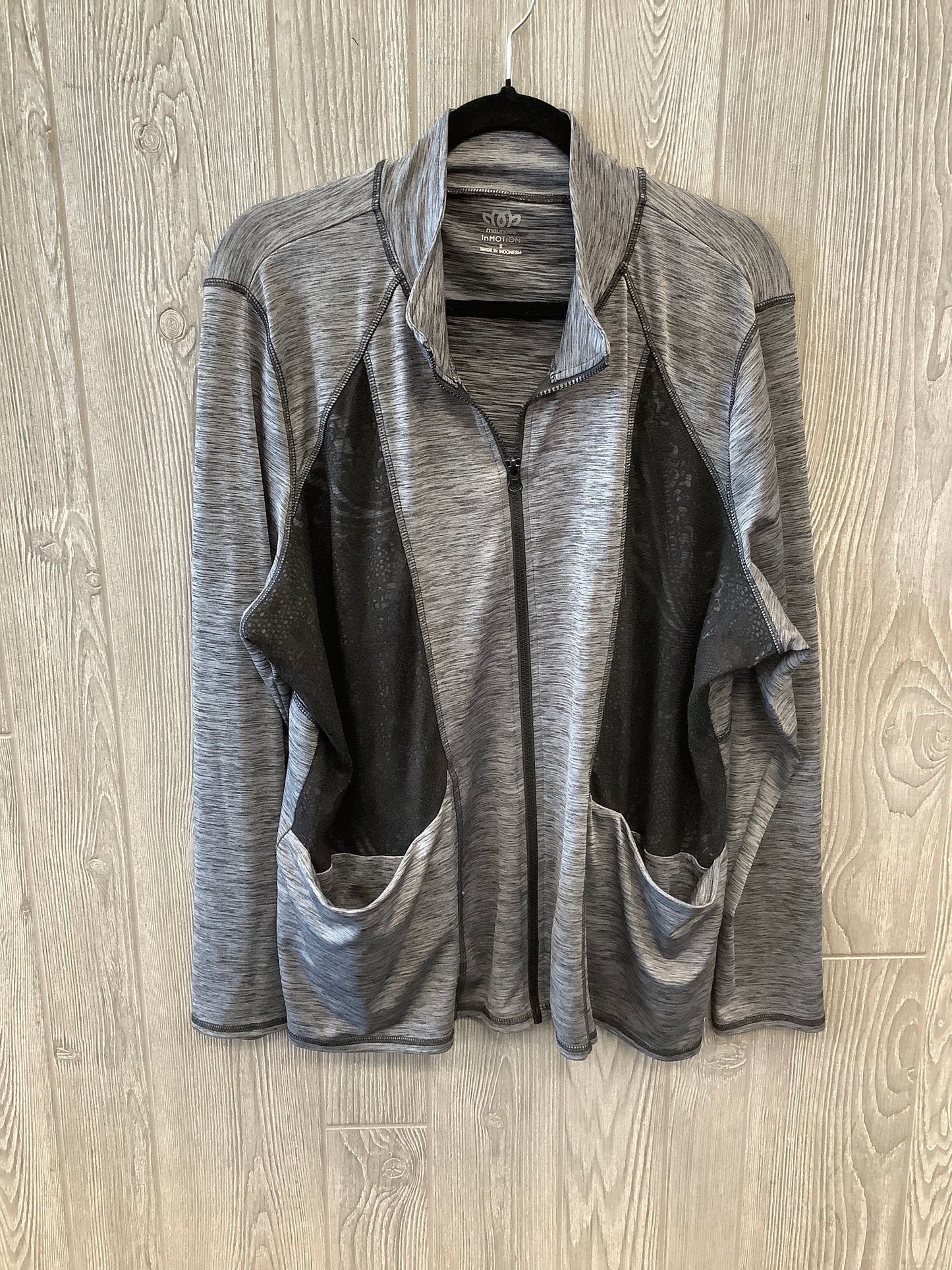 Athletic Jacket By Maurices In Grey, Size: 2x