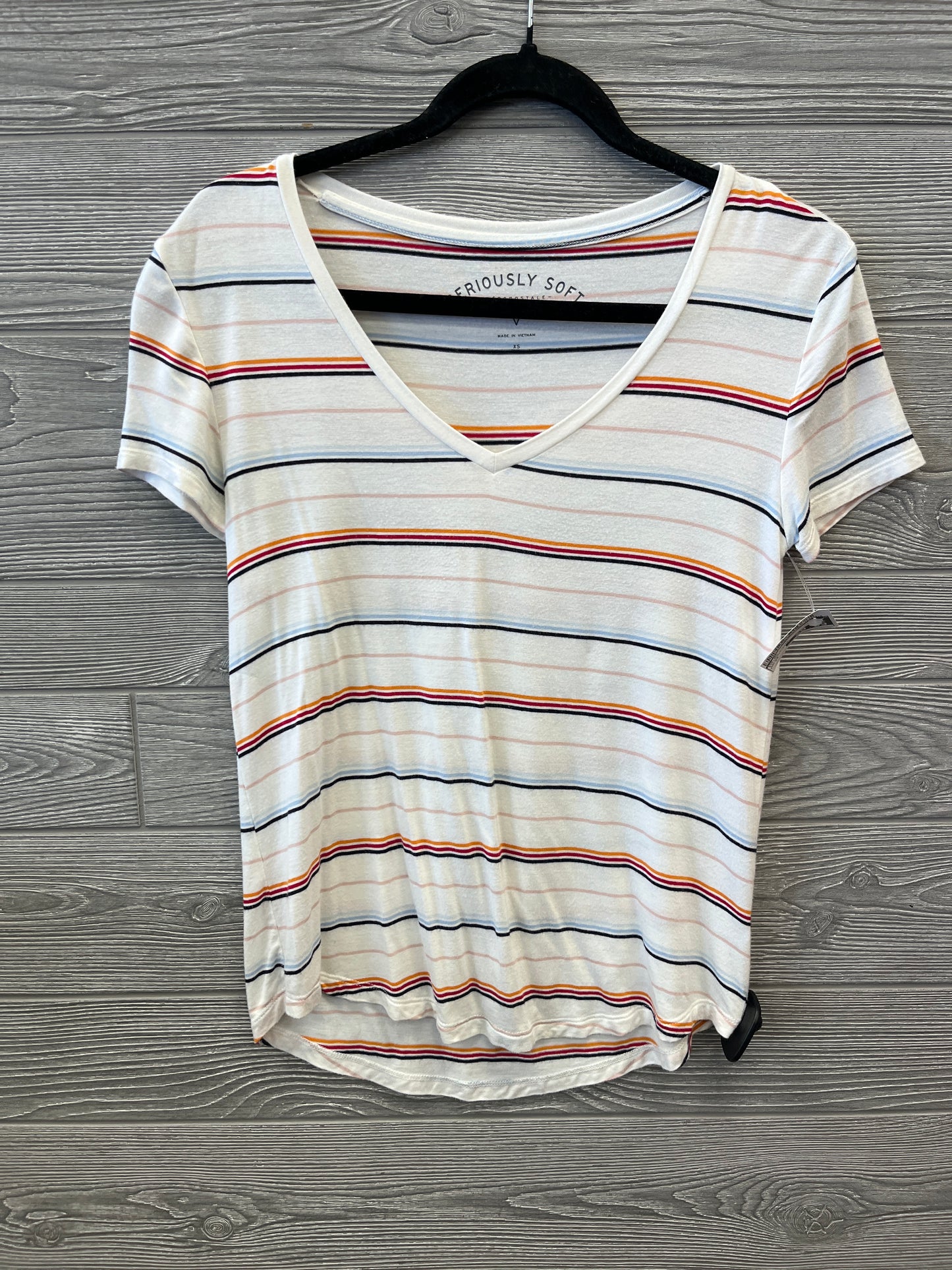 Top Short Sleeve By Clothes Mentor In Striped Pattern, Size: Xs