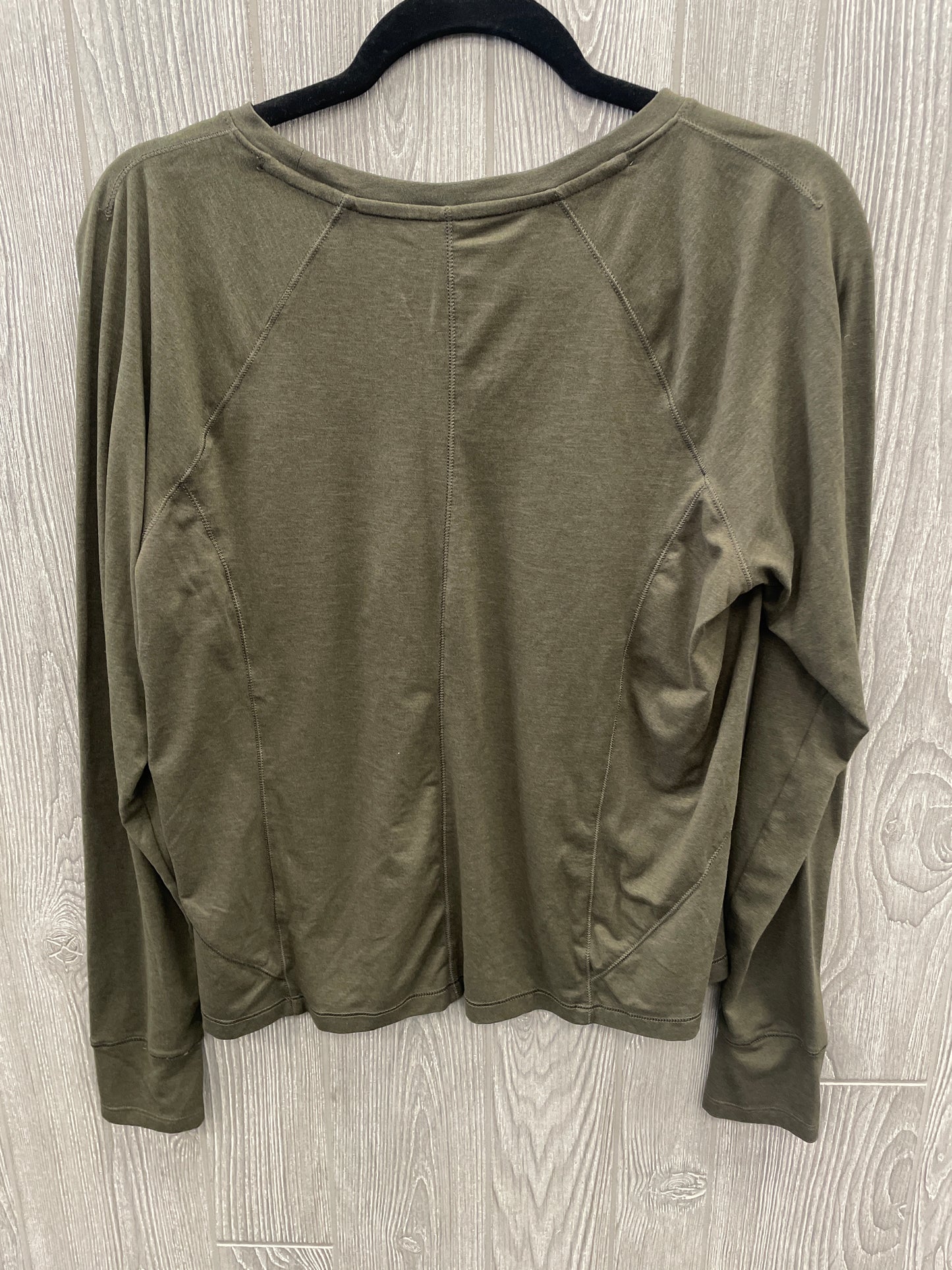 Athletic Top Long Sleeve Collar By Layer 8 In Green, Size: L