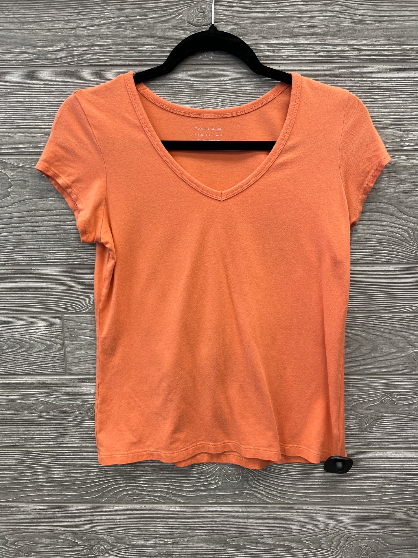 Top Short Sleeve By Tahari By Arthur Levine In Orange, Size: M