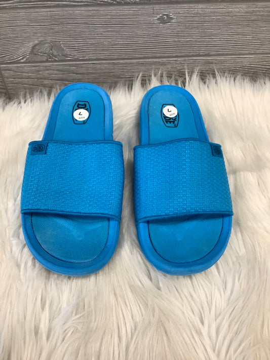 Sandals Flats By Hey Dude In Blue, Size: 7