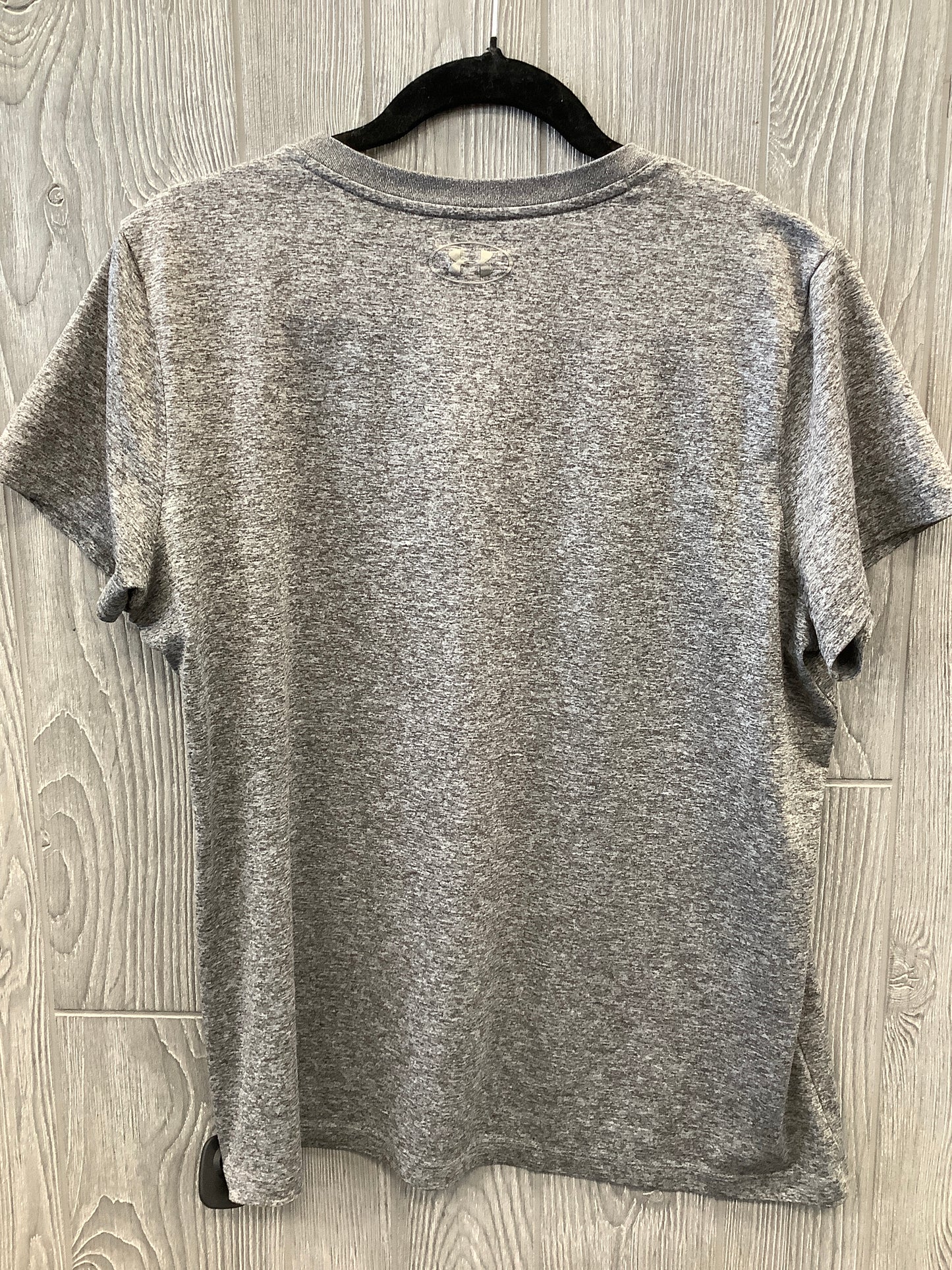 Athletic Top Short Sleeve By Under Armour In Grey, Size: Xl