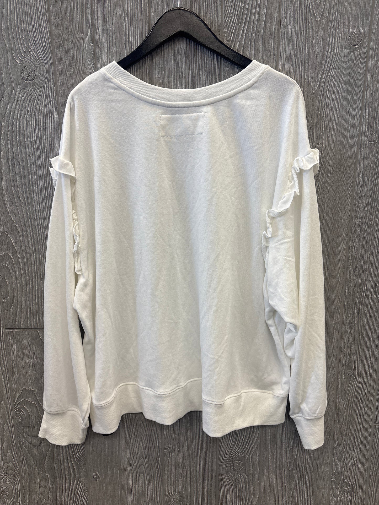 Top Long Sleeve By Clothes Mentor In White, Size: 3x