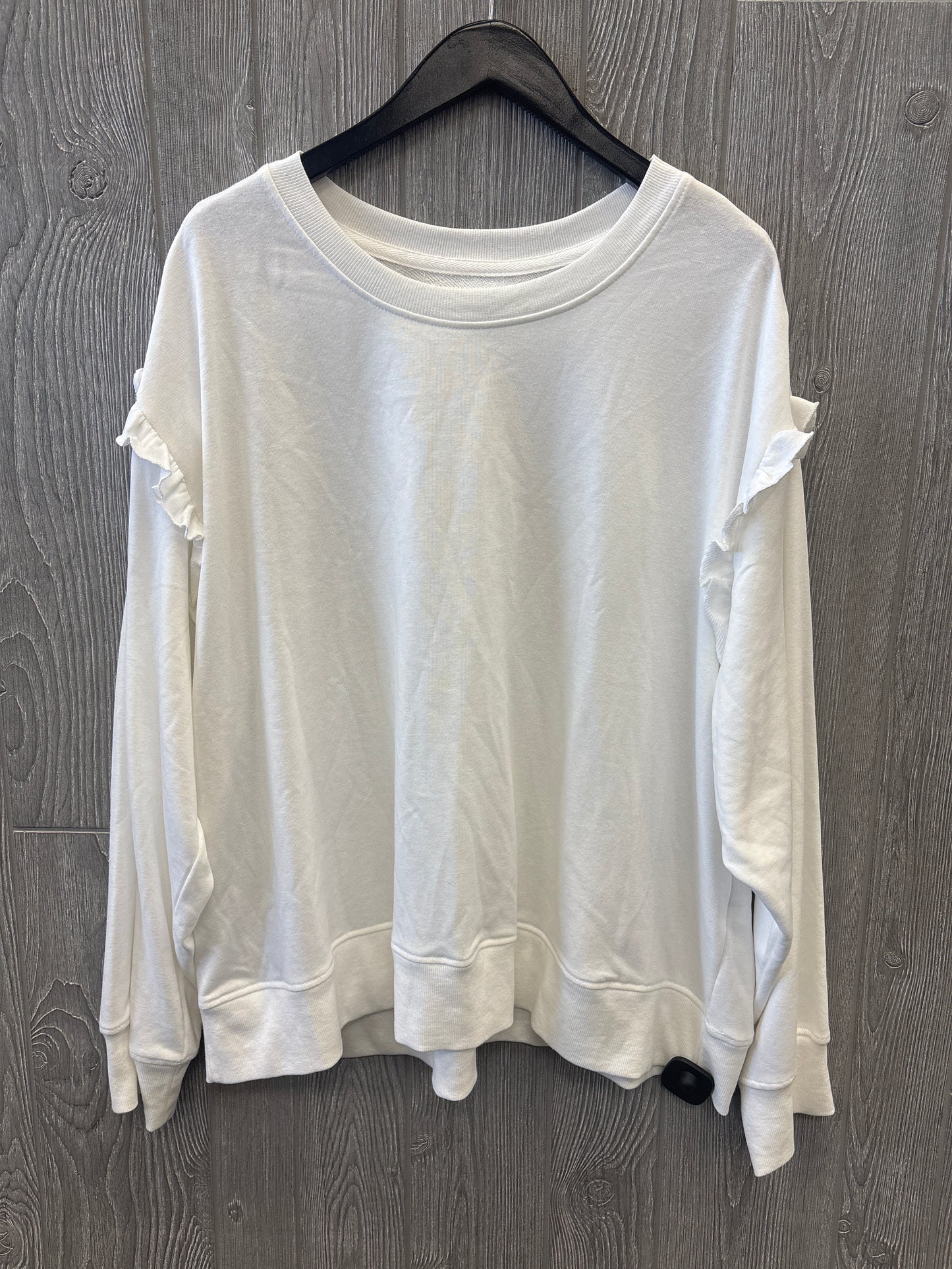 Top Long Sleeve By Clothes Mentor In White, Size: 3x