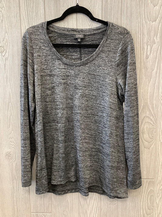 Top Long Sleeve By Jones New York In Grey, Size: M