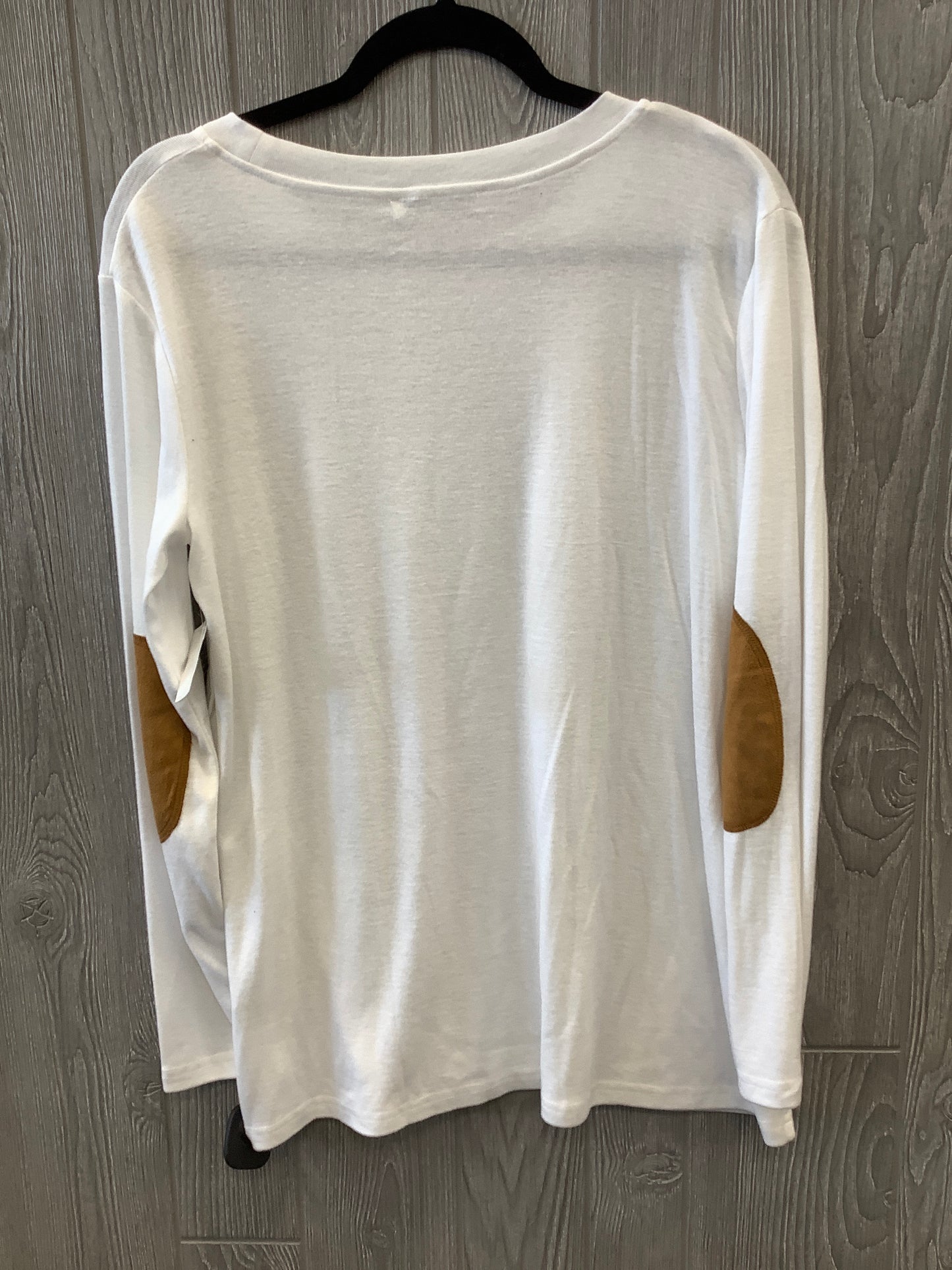 Top Long Sleeve By Clothes Mentor In White, Size: M