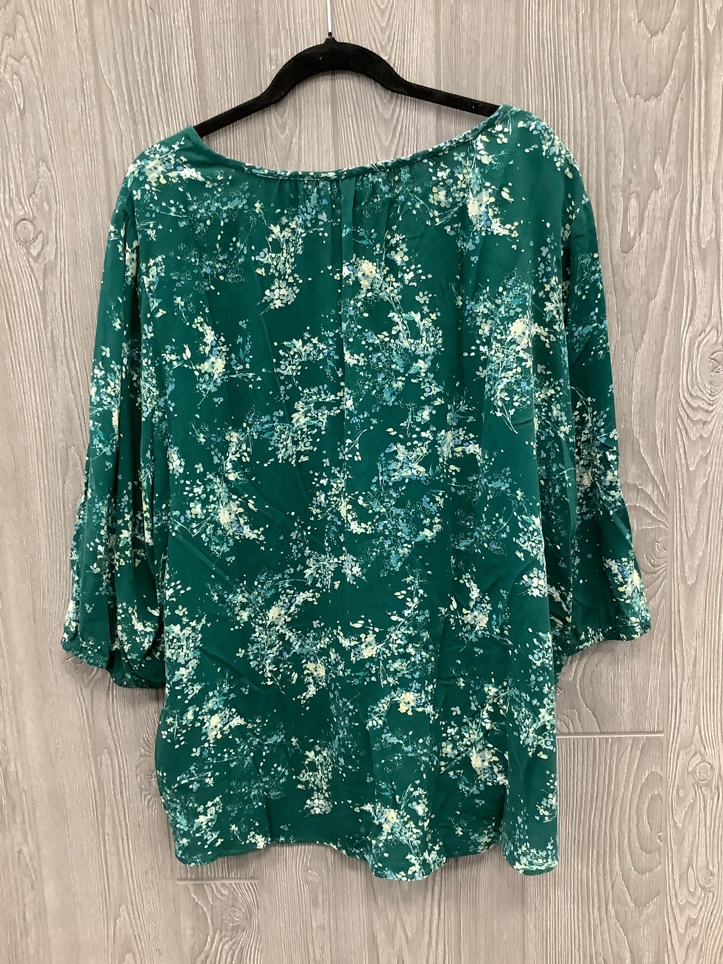 Top Long Sleeve By Sonoma In Green, Size: 3x