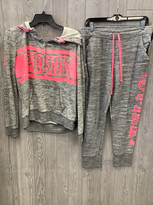 Lounge Set Pants By Pink In Grey, Size: L