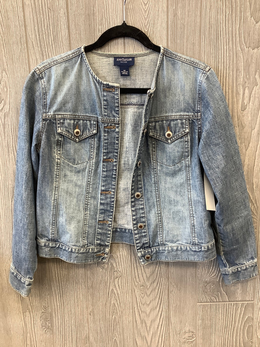 Jacket Denim By Ann Taylor In Blue, Size: Sp