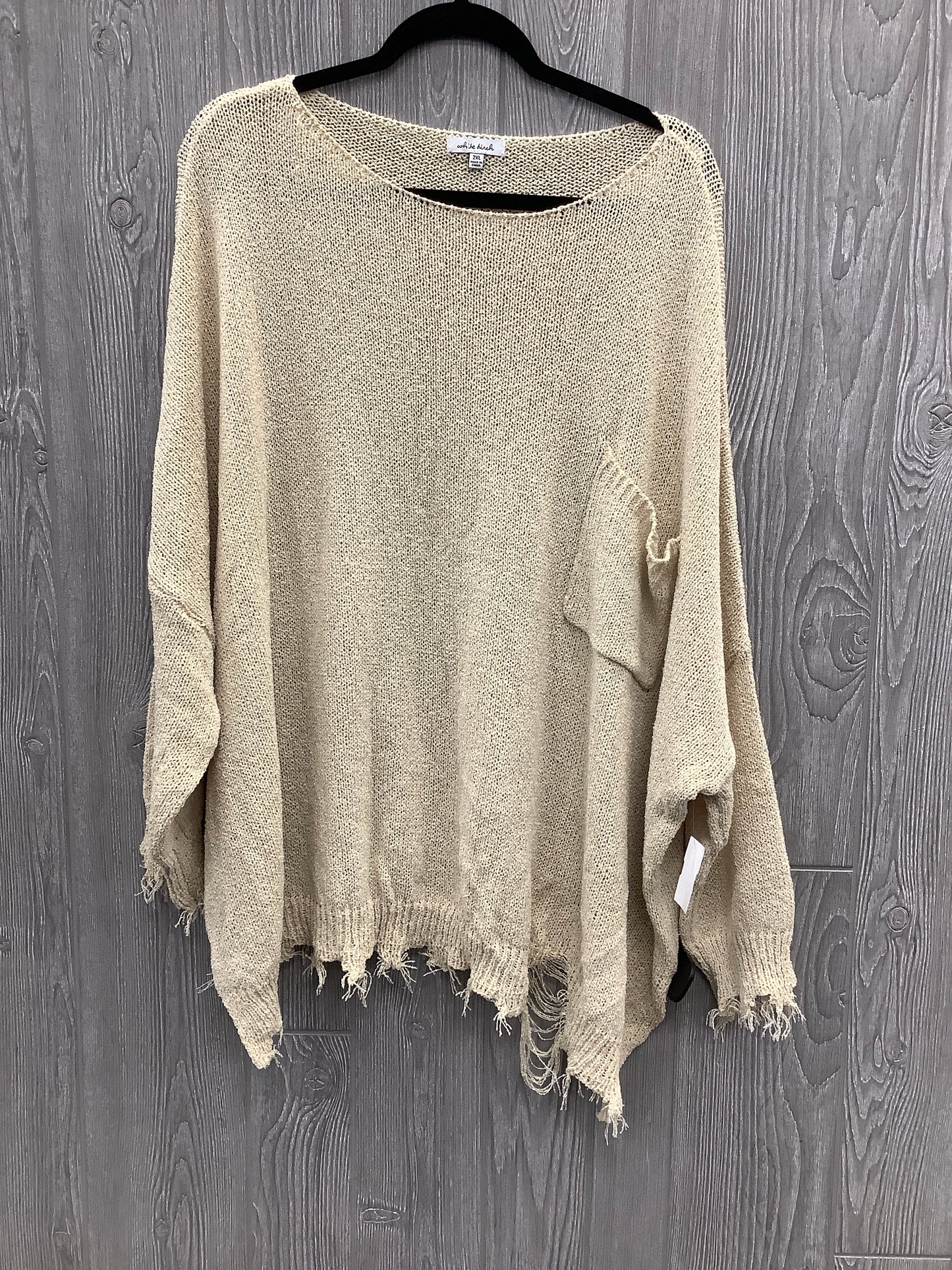 Sweater By White Birch In Tan, Size: 2x