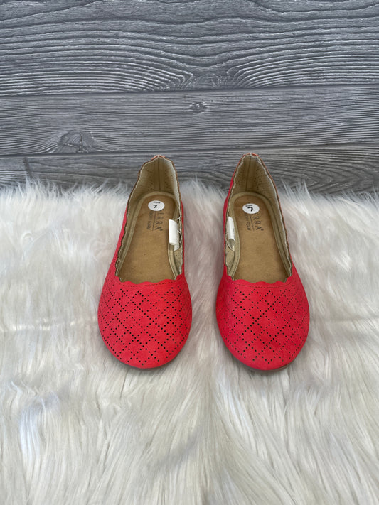 Shoes Flats By Serra In Red, Size: 7