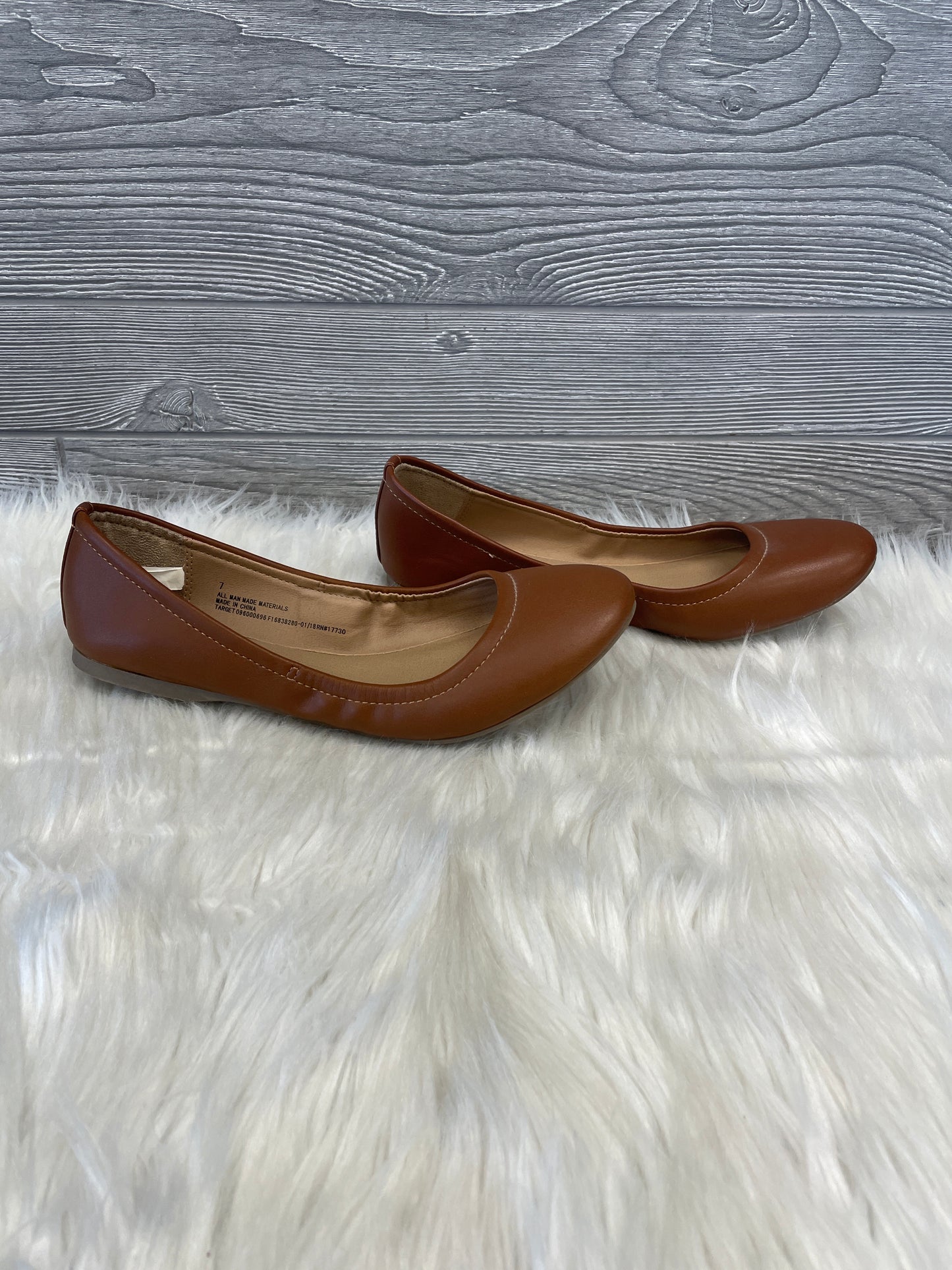 Shoes Flats By Mossimo In Brown, Size: 7