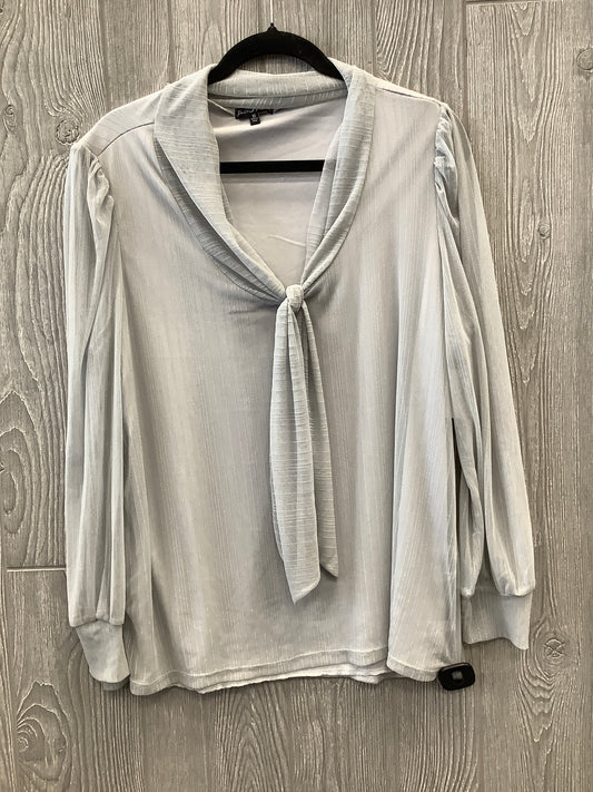 Top Long Sleeve By Clothes Mentor In Grey, Size: 1x