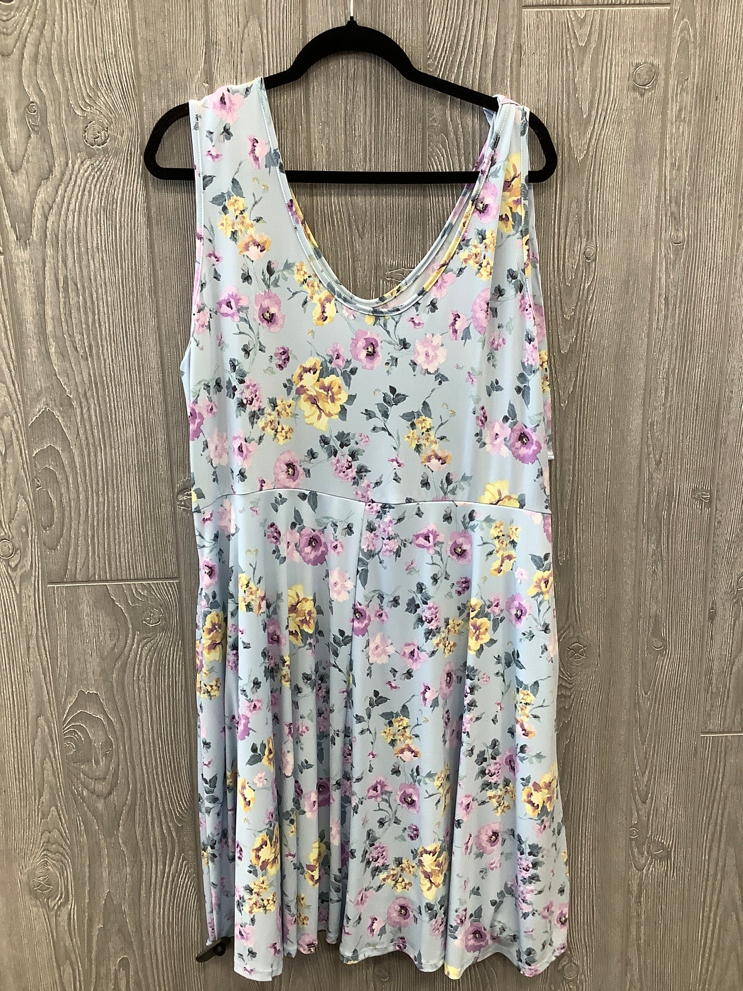 Dress Casual Midi By White Birch In Floral Print, Size: 3x