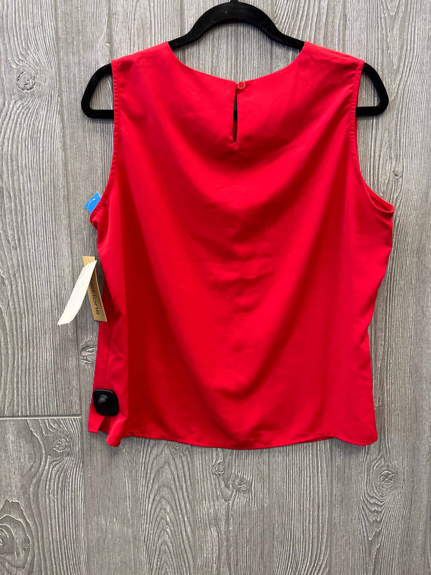 Top Sleeveless By Notations In Red, Size: L