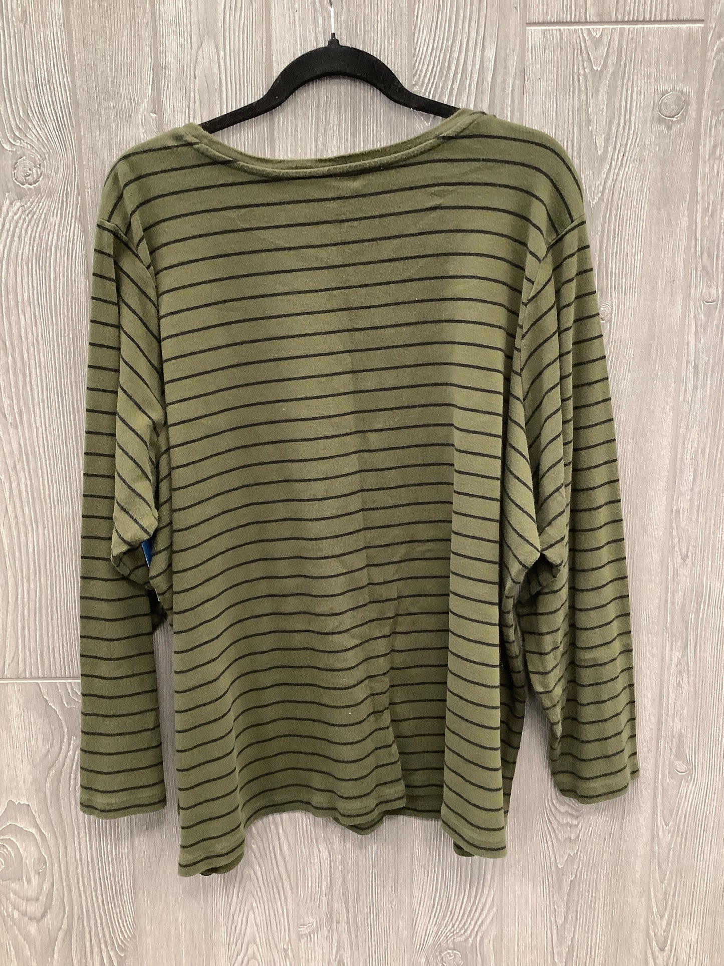 Top Long Sleeve By Cj Banks In Striped Pattern, Size: 3x