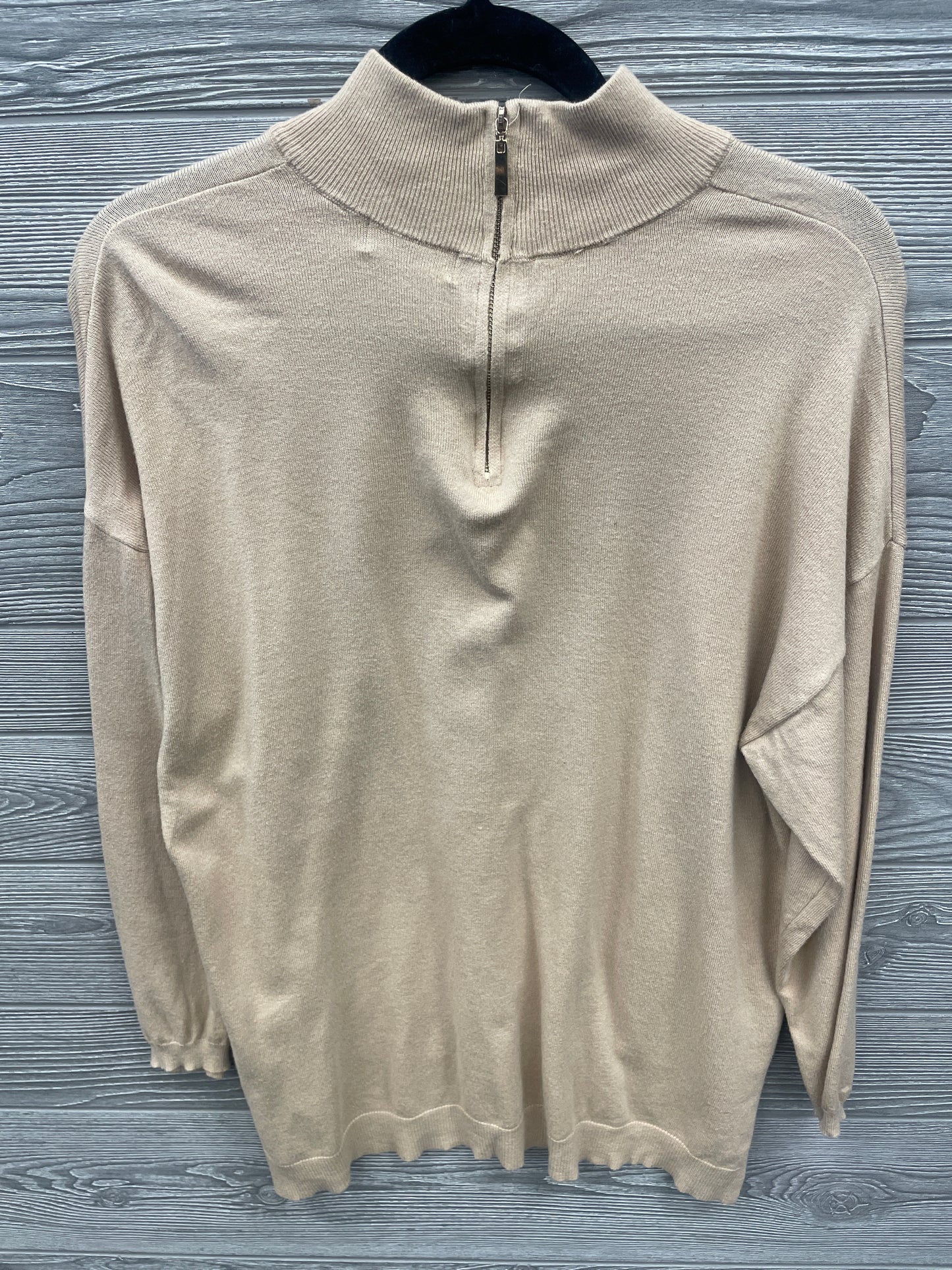 Top Long Sleeve By Tahari By Arthur Levine In Bronze, Size: 2x