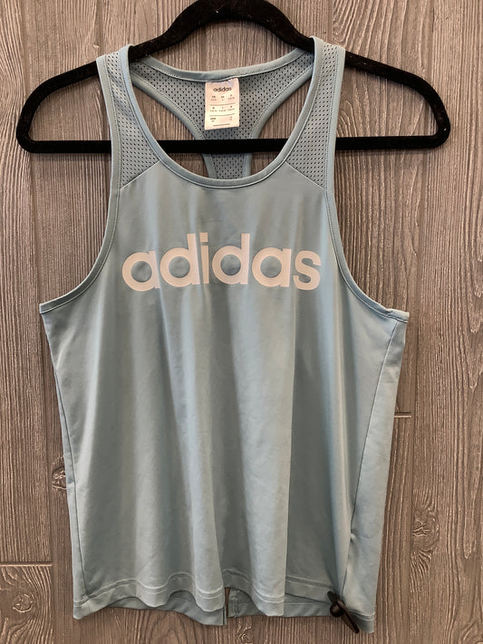 Athletic Tank Top By Adidas In Blue, Size: S