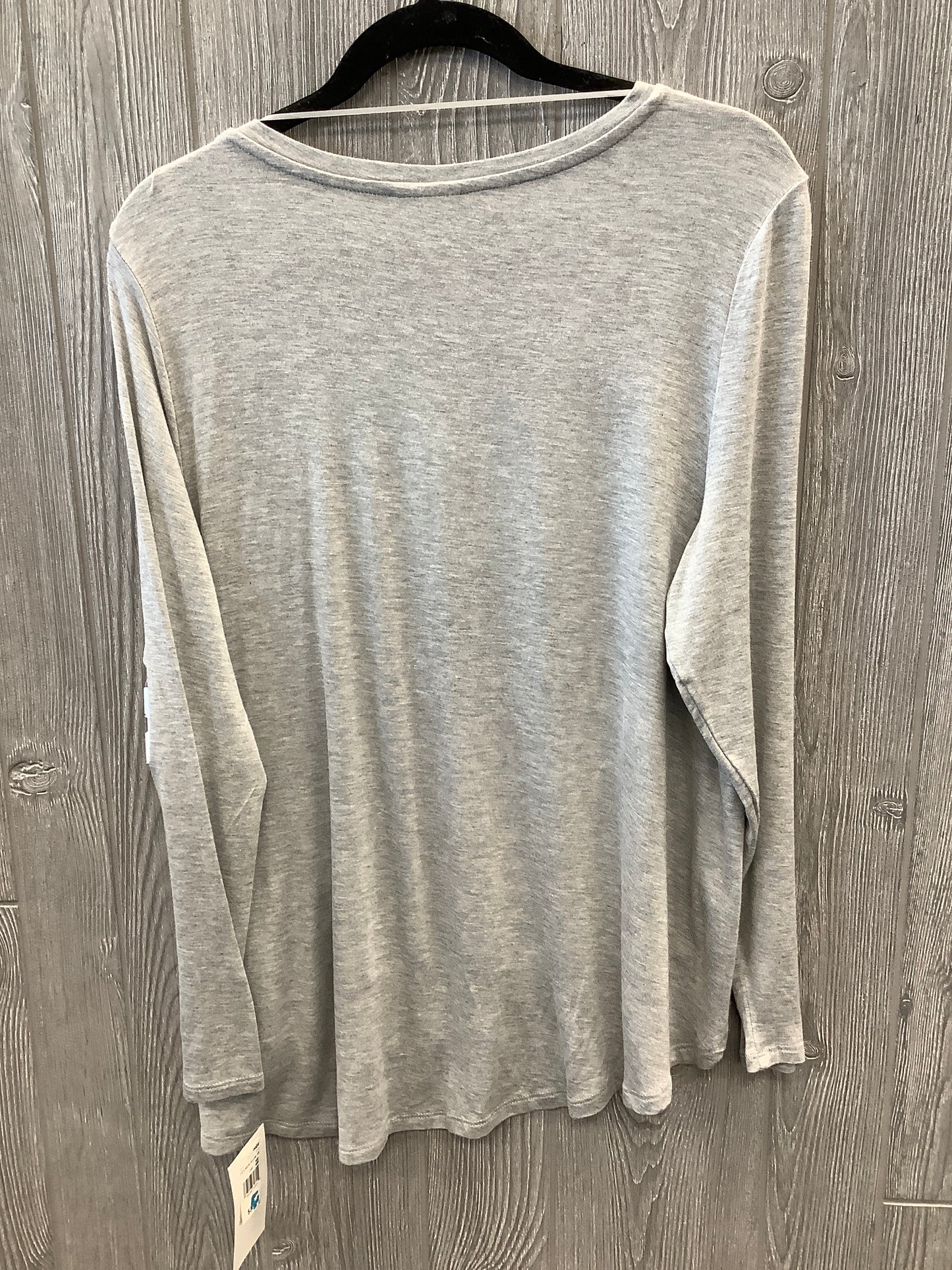 Top Long Sleeve By Clothes Mentor In Grey, Size: L