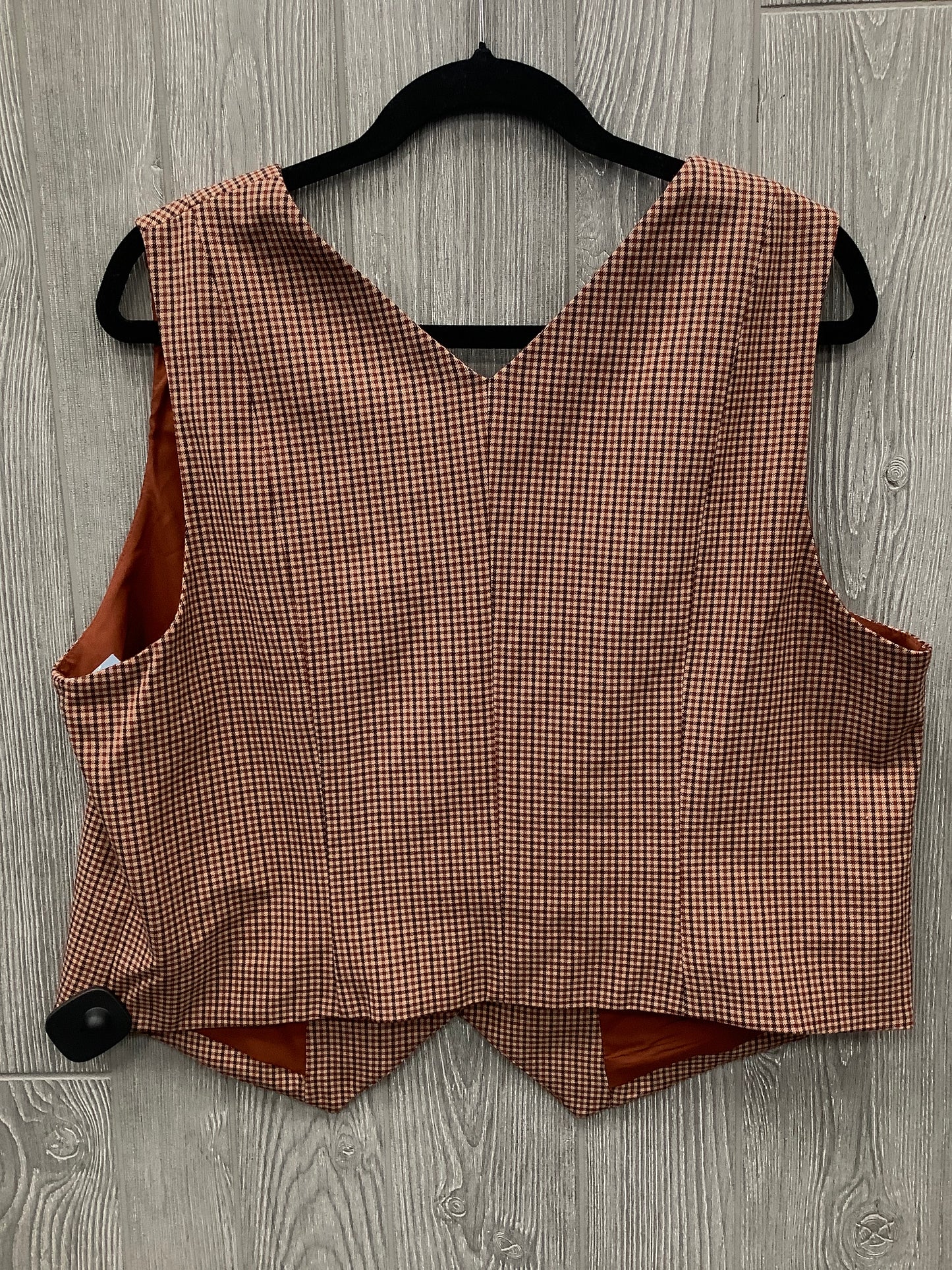 Vest Other By A New Day In Plaid Pattern, Size: Xl