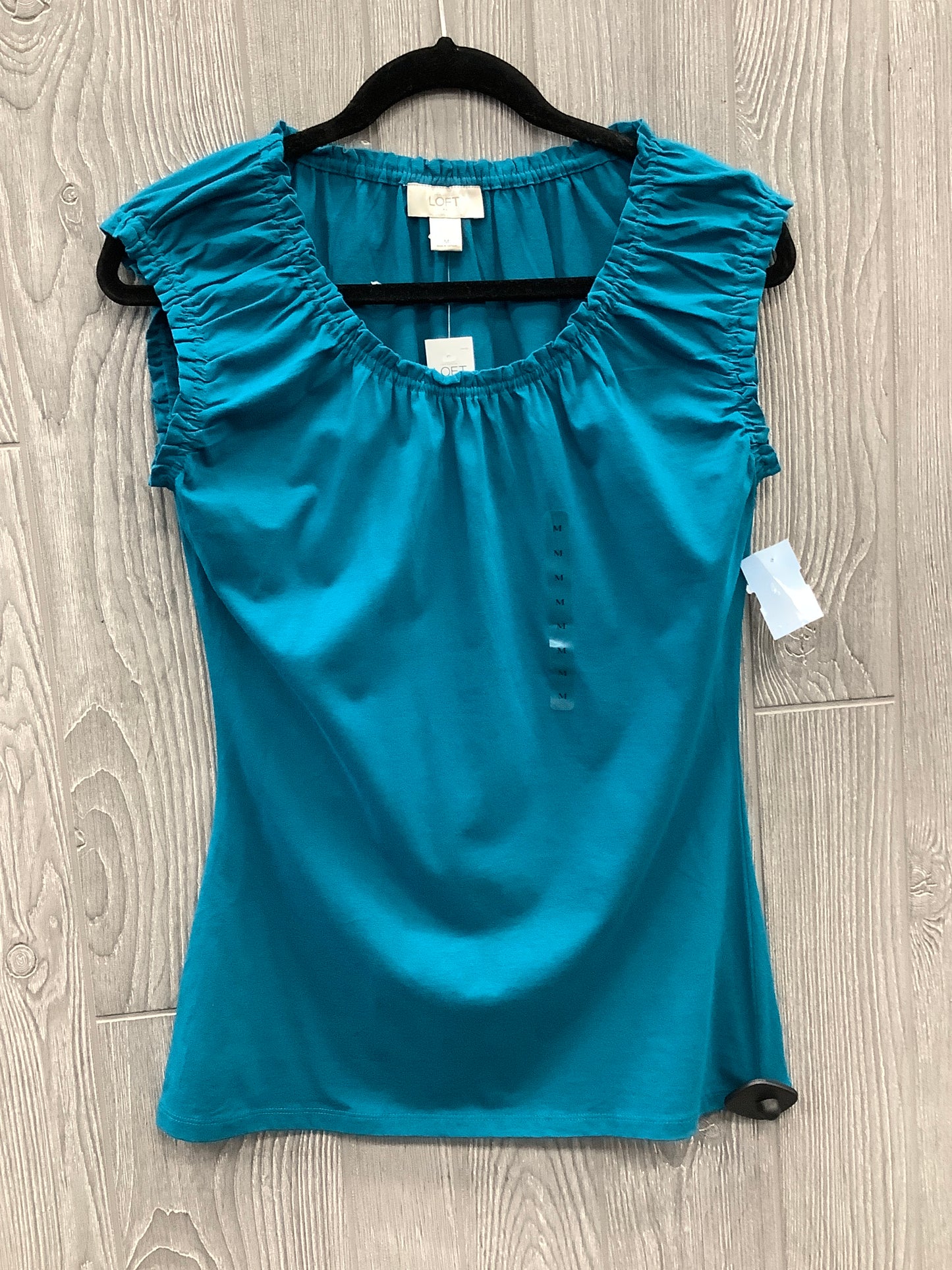 Top Short Sleeve By Loft In Blue, Size: M