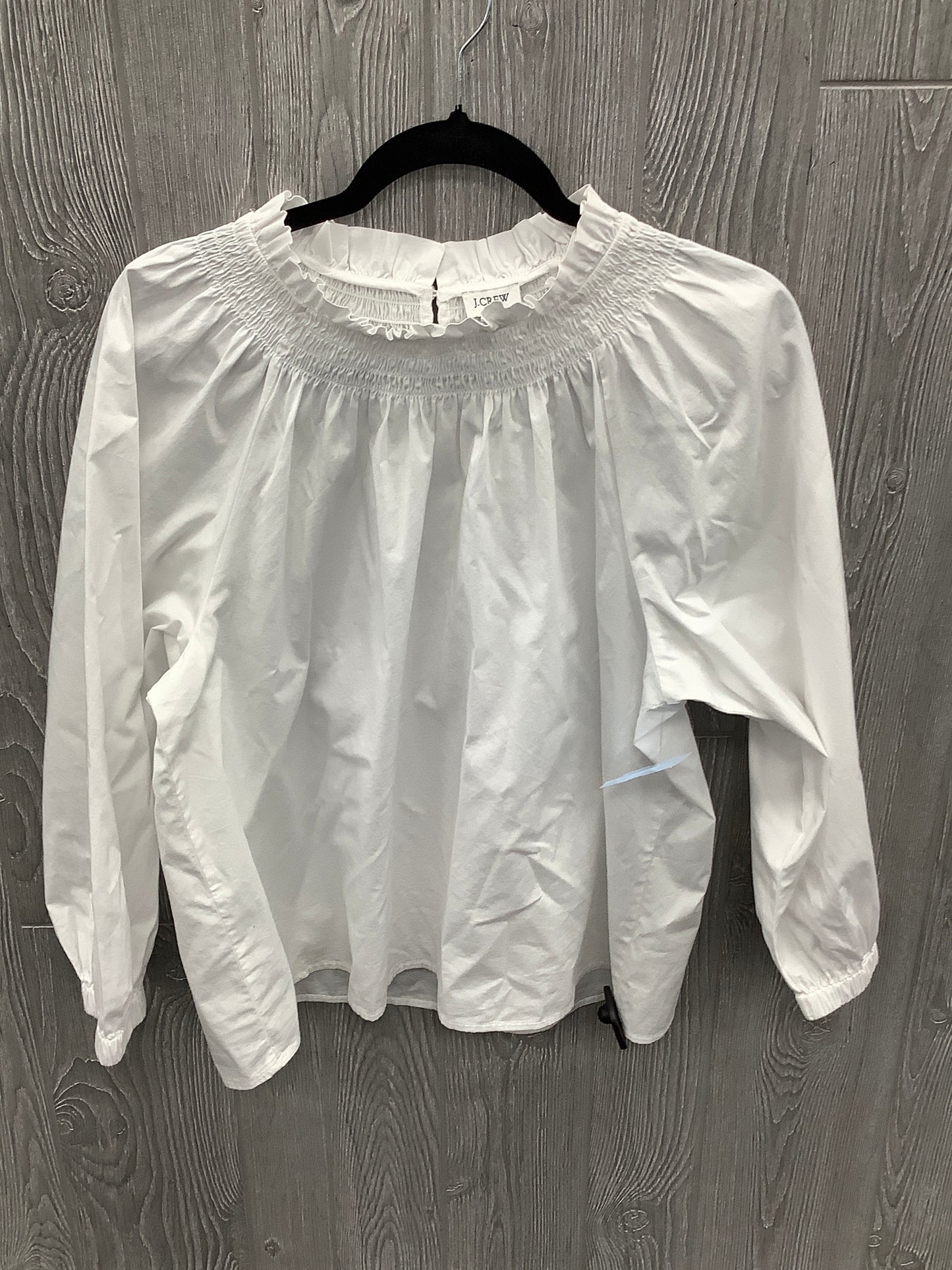 Top Long Sleeve By J. Crew In White, Size: L