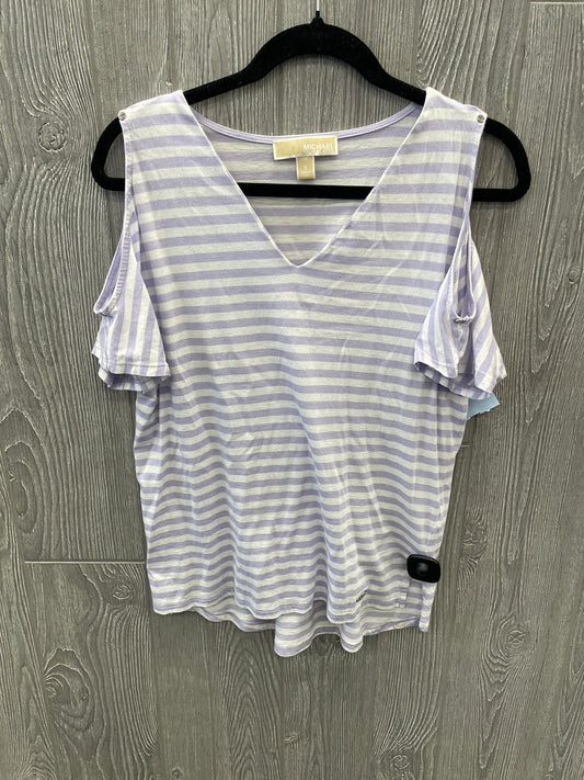 Top Short Sleeve By Michael By Michael Kors In Striped Pattern, Size: S