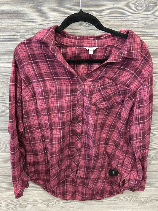 Top Long Sleeve By Sonoma In Purple, Size: L