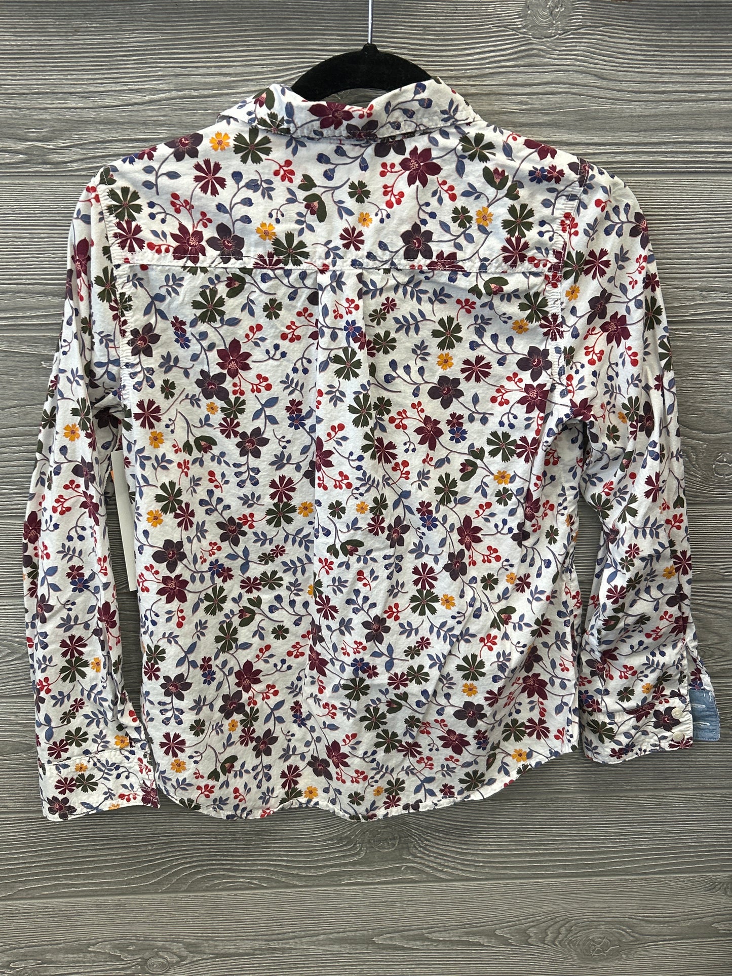 Top Long Sleeve By St Johns Bay In Floral Print, Size: Sp