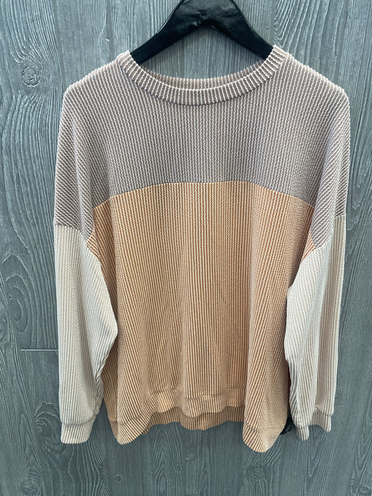 Top Long Sleeve By Clothes Mentor In Brown, Size: Xl