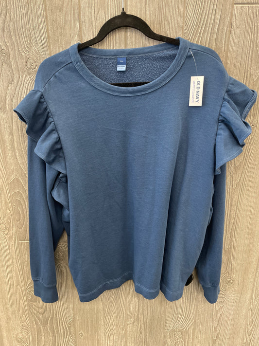 Top Long Sleeve By Old Navy In Blue, Size: Xxl