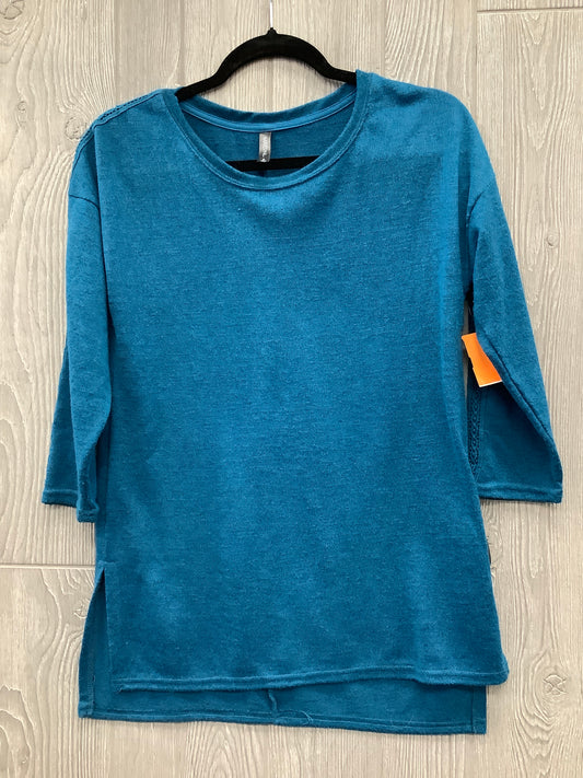 Top 3/4 Sleeve By Massini In Blue, Size: S