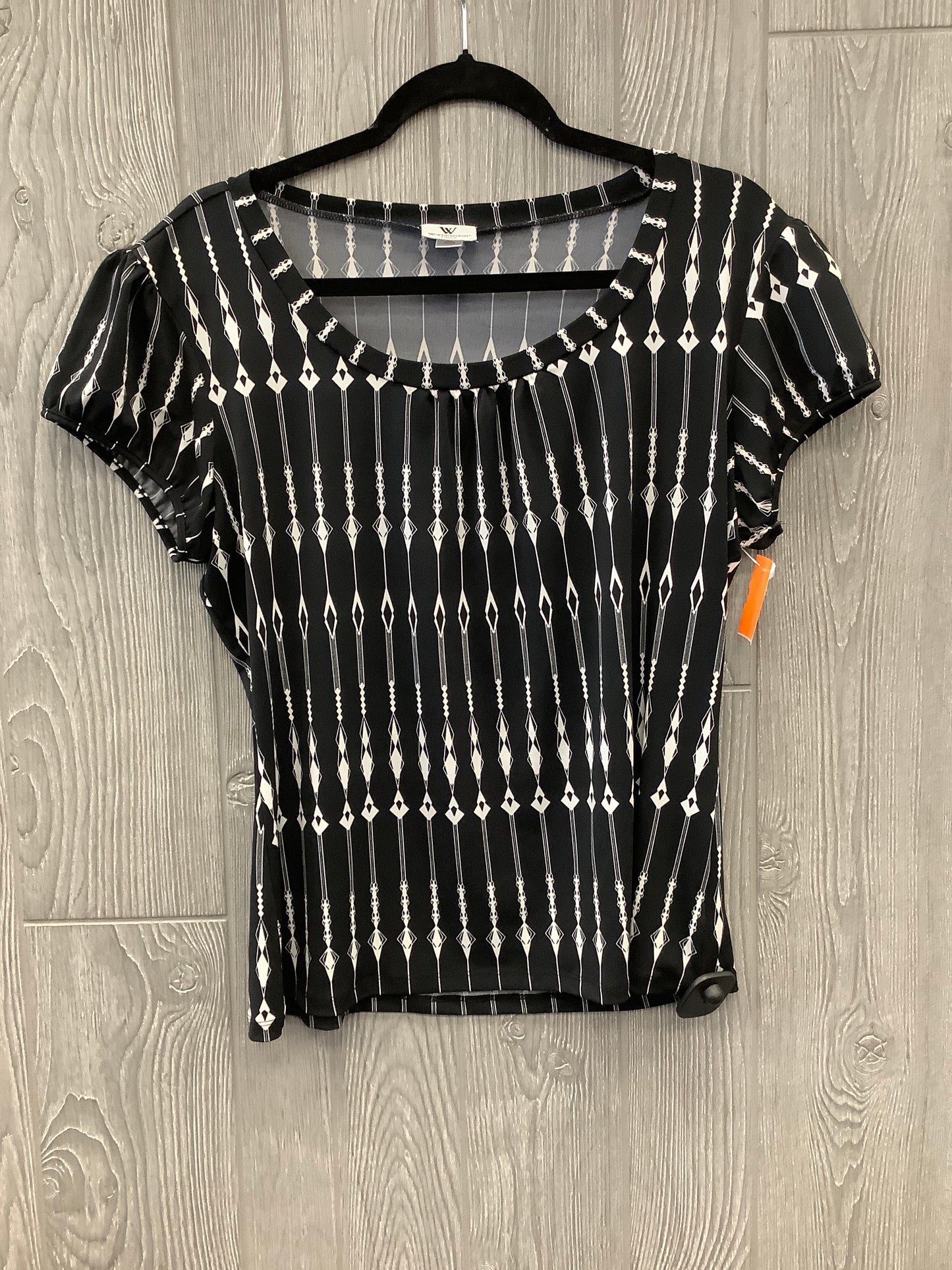 Top Short Sleeve By Worthington In Black, Size: Xl