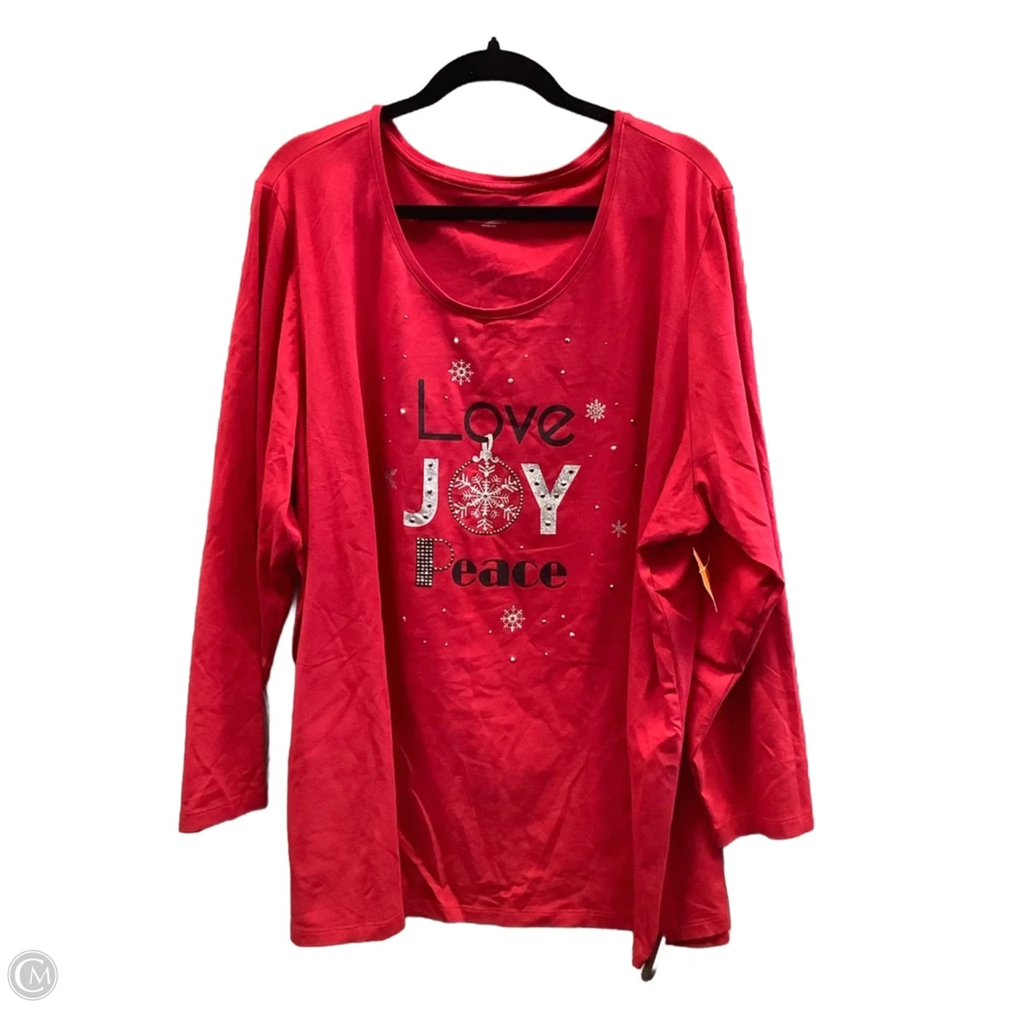 Top Long Sleeve By Catherines In Red, Size: 2x