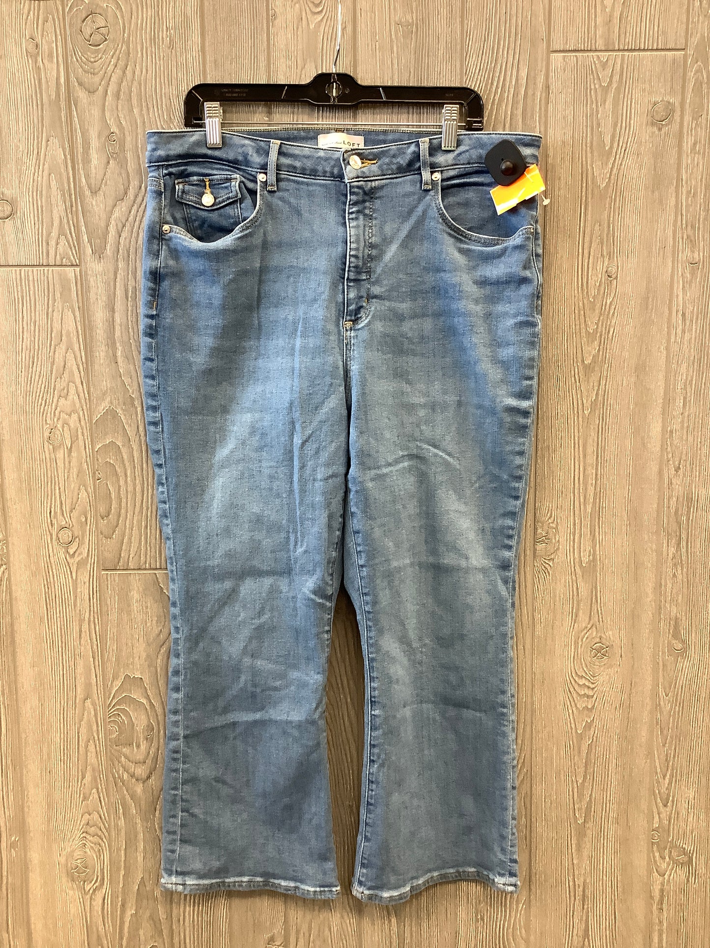 Jeans Cropped By Loft In Blue, Size: 16